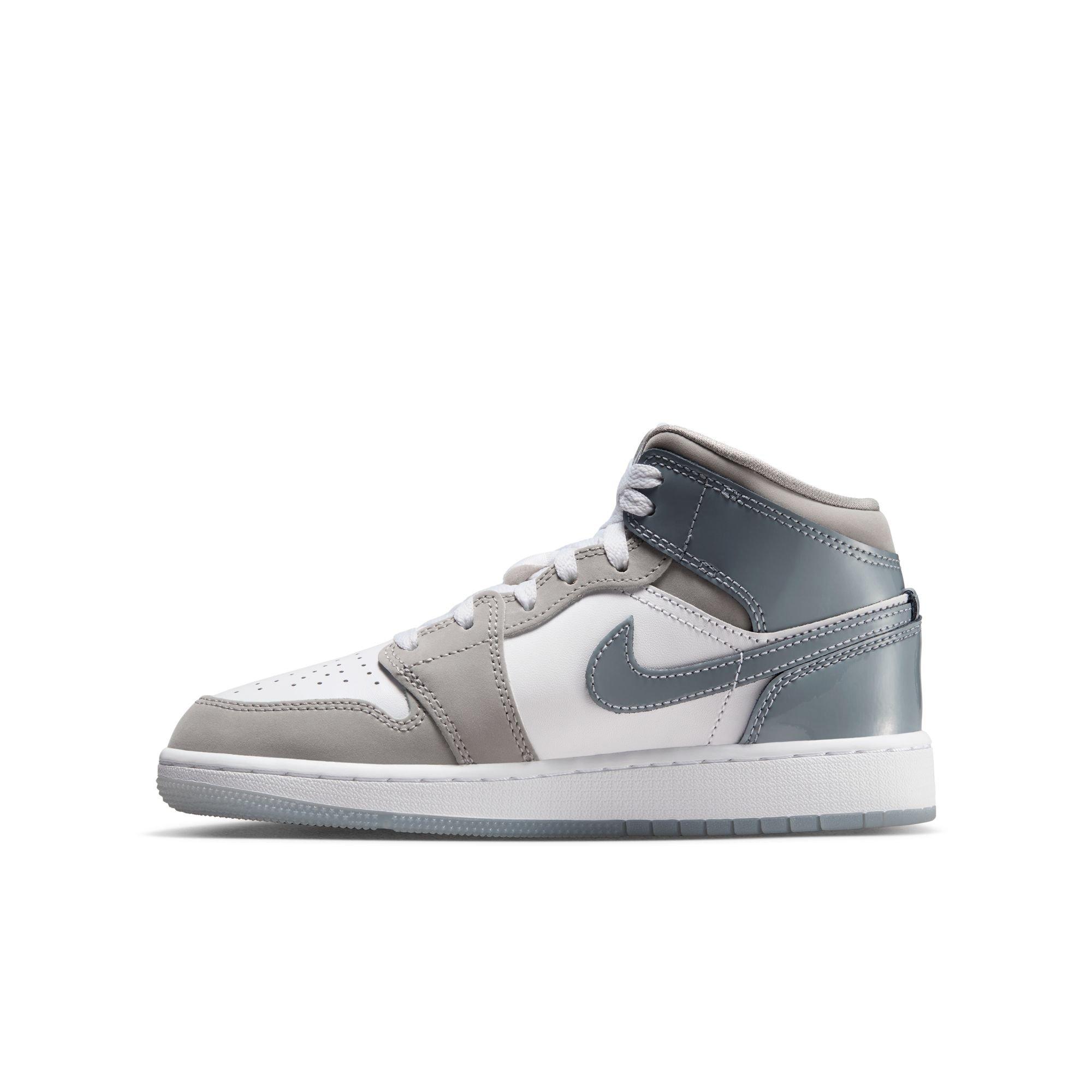 Jordan 1 Mid SE Toddler Boys' "White/Cool Grey/Medium Grey" Shoe