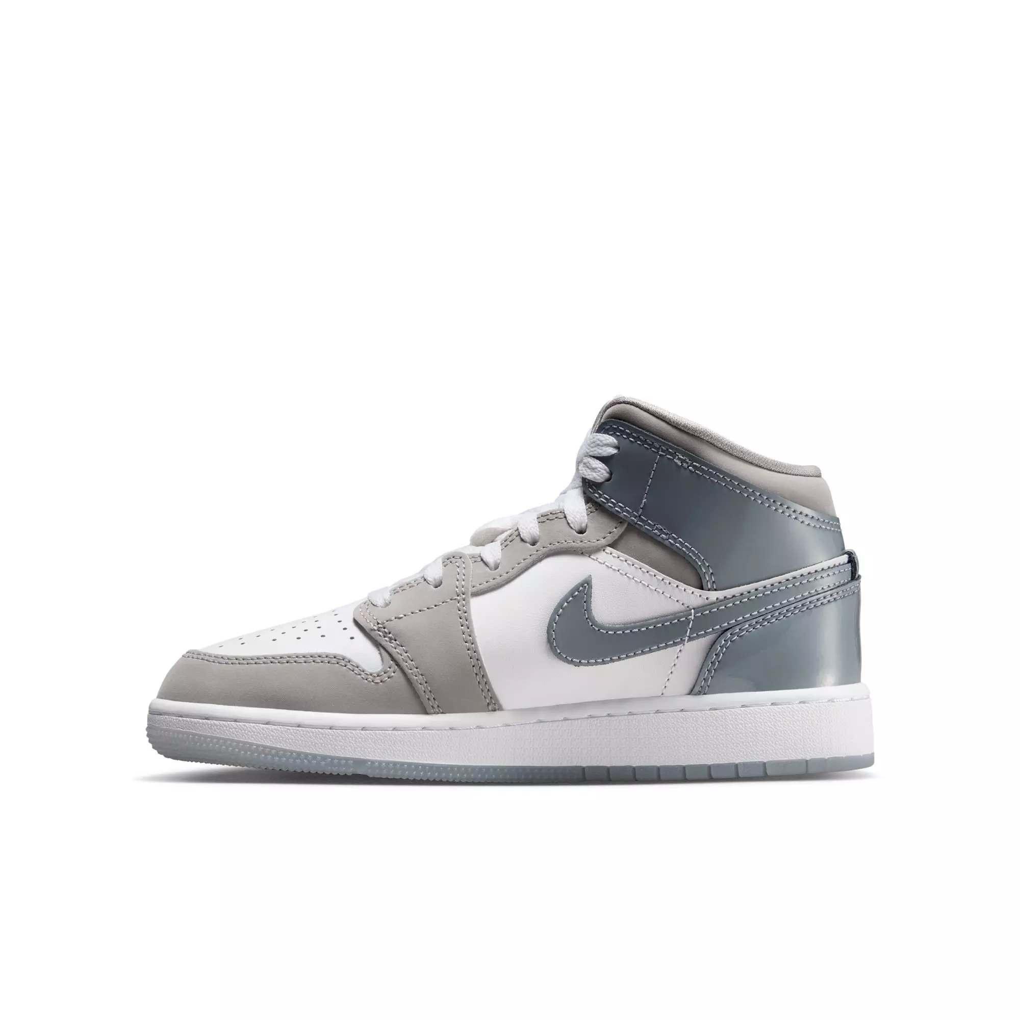 Jordan 1 Mid SE "White/Cool Grey/Medium Grey" Toddler Boys' Shoe - GREY/WHITE