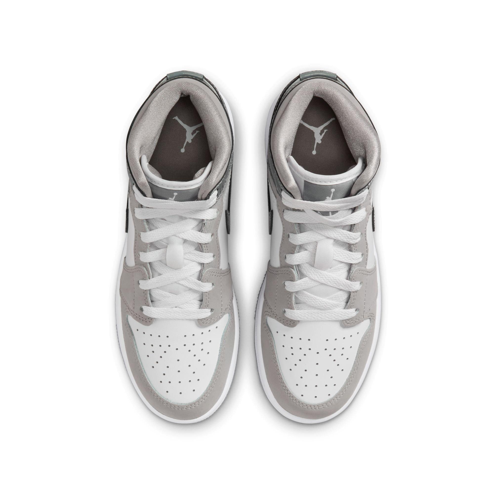 Jordan 1 Mid SE Toddler Boys' "White/Cool Grey/Medium Grey" Shoe