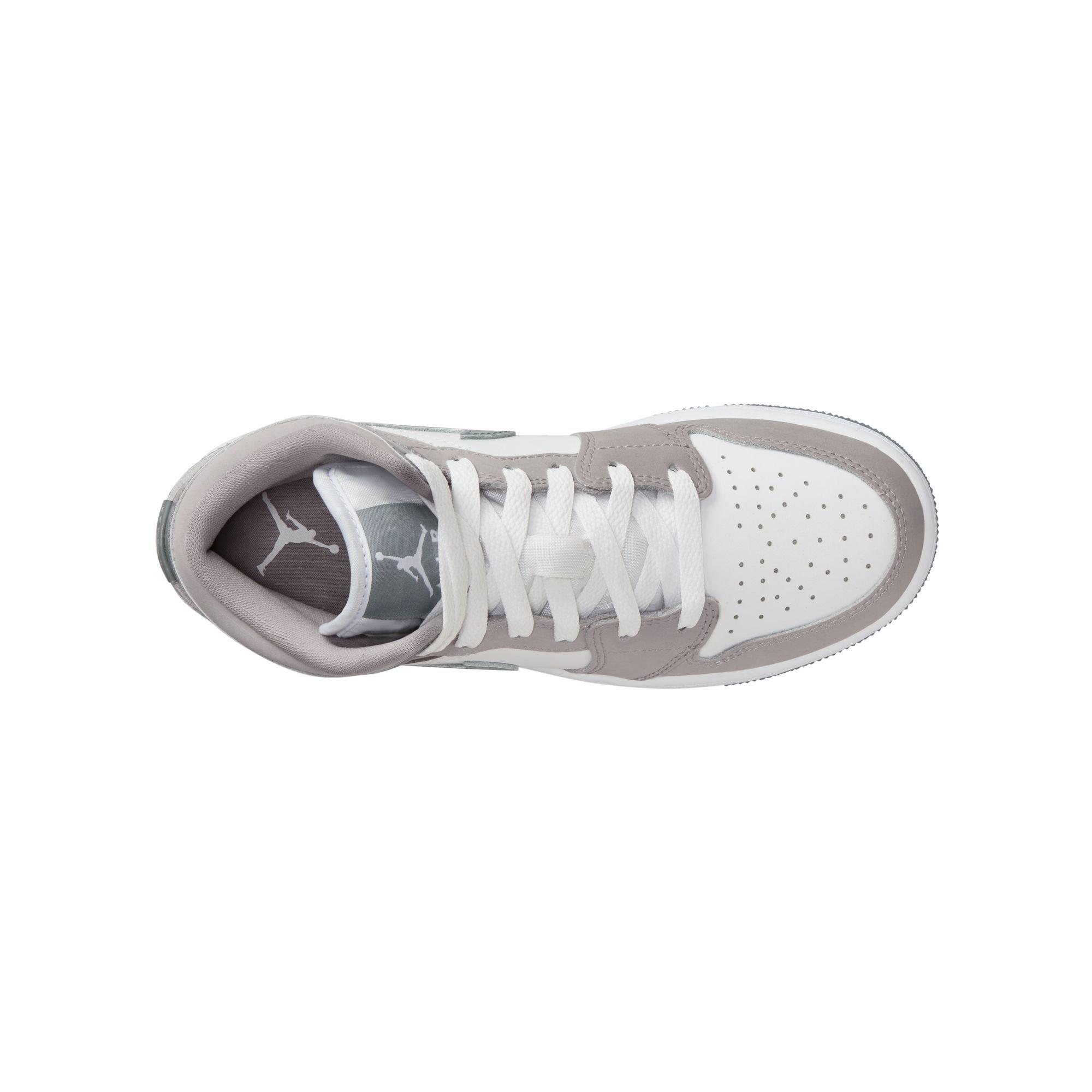 Jordan 1 Mid SE Toddler Boys' "White/Cool Grey/Medium Grey" Shoe