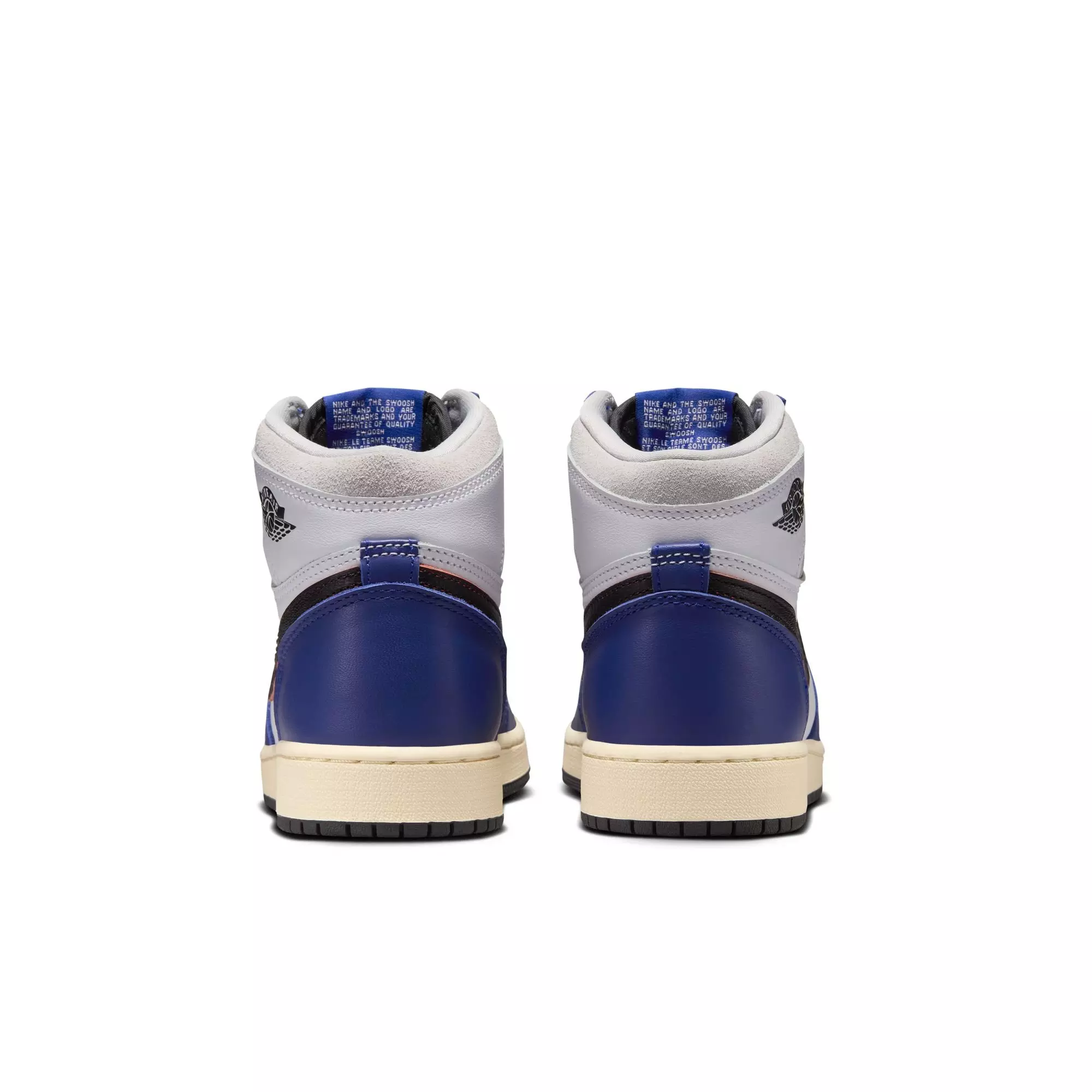 Jordan 1 Retro High OG "Rare Air" Grade School Kids' Shoe - BLACK/NEUTRAL GREY/DEEP ROYAL BLUE