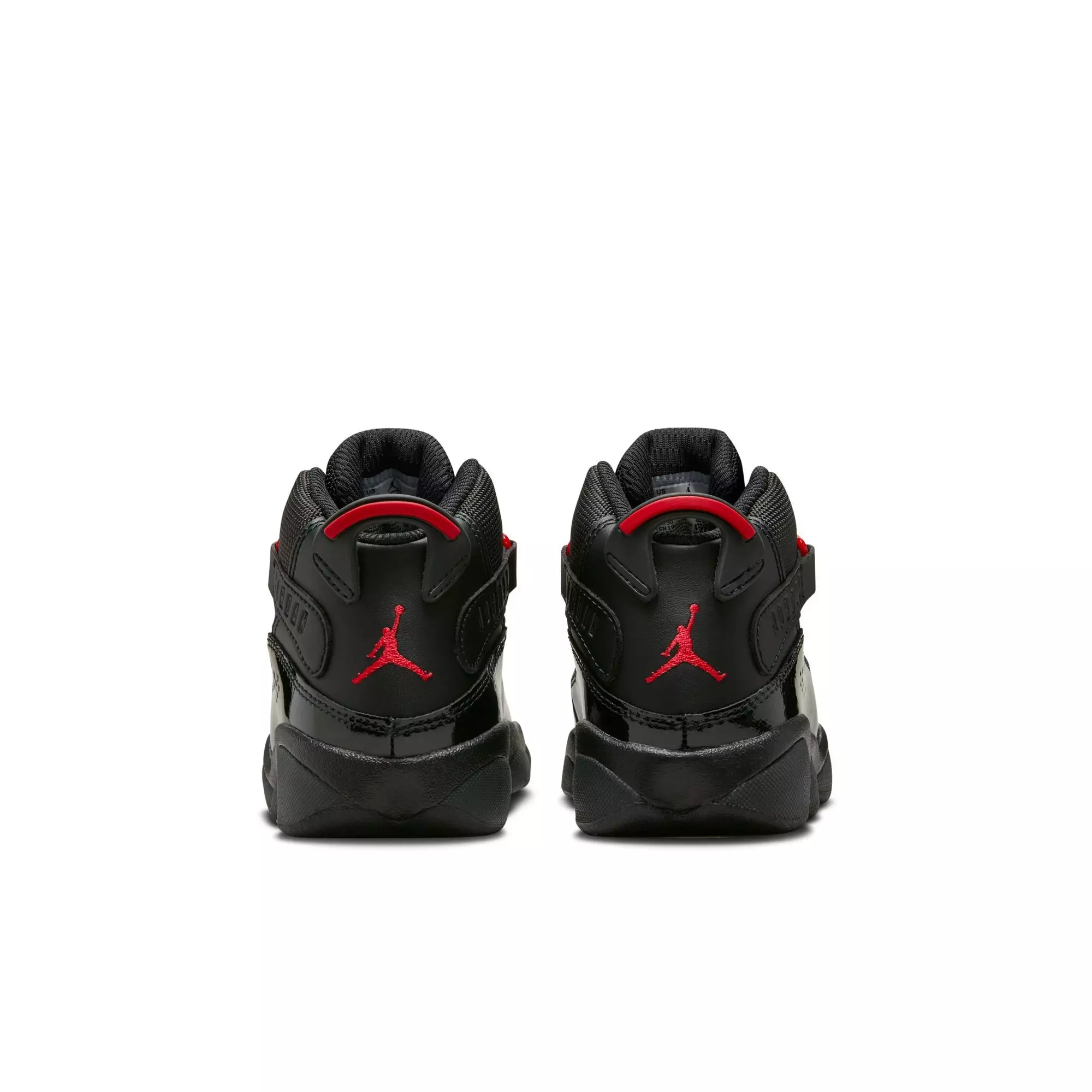 Jordan 6 Rings "Black/Fire Red/Anthracite" Preschool Boys' Shoe - BLACK/RED