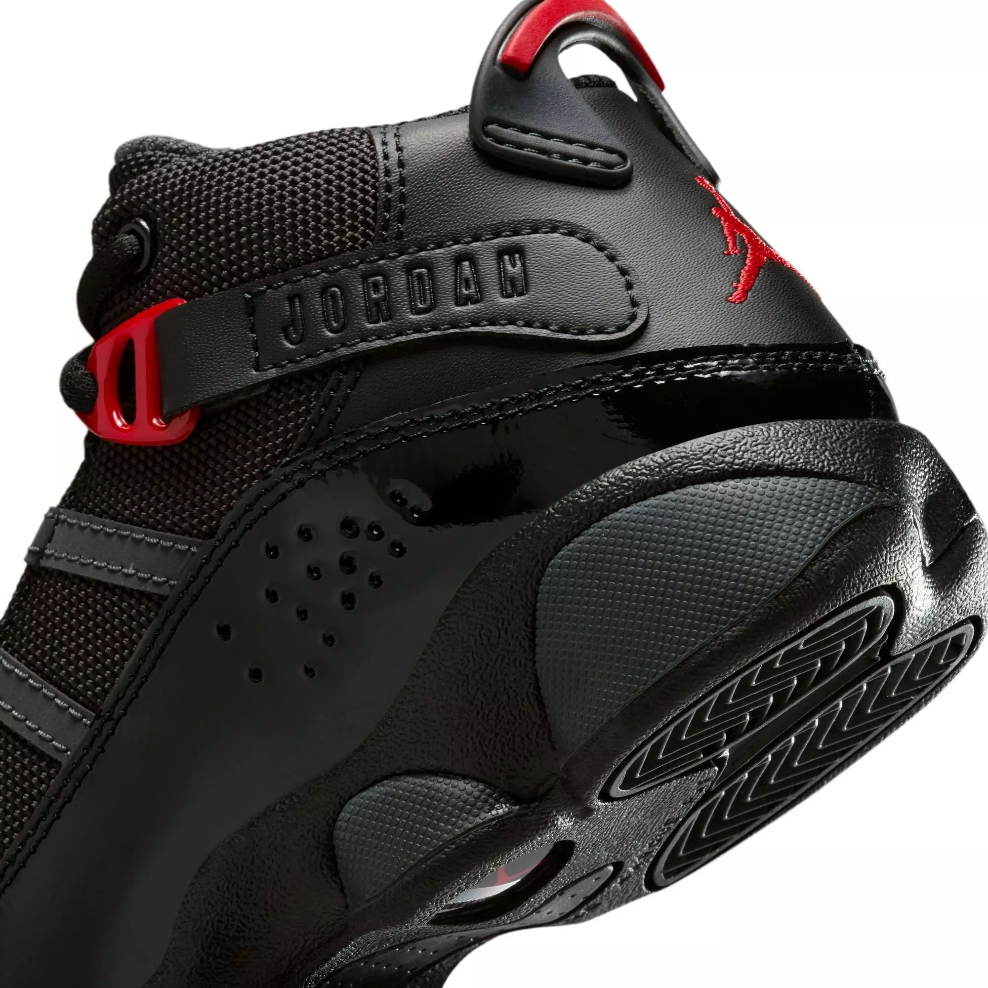 Jordan 6 Rings "Black/Fire Red/Anthracite" Preschool Boys' Shoe - BLACK/RED
