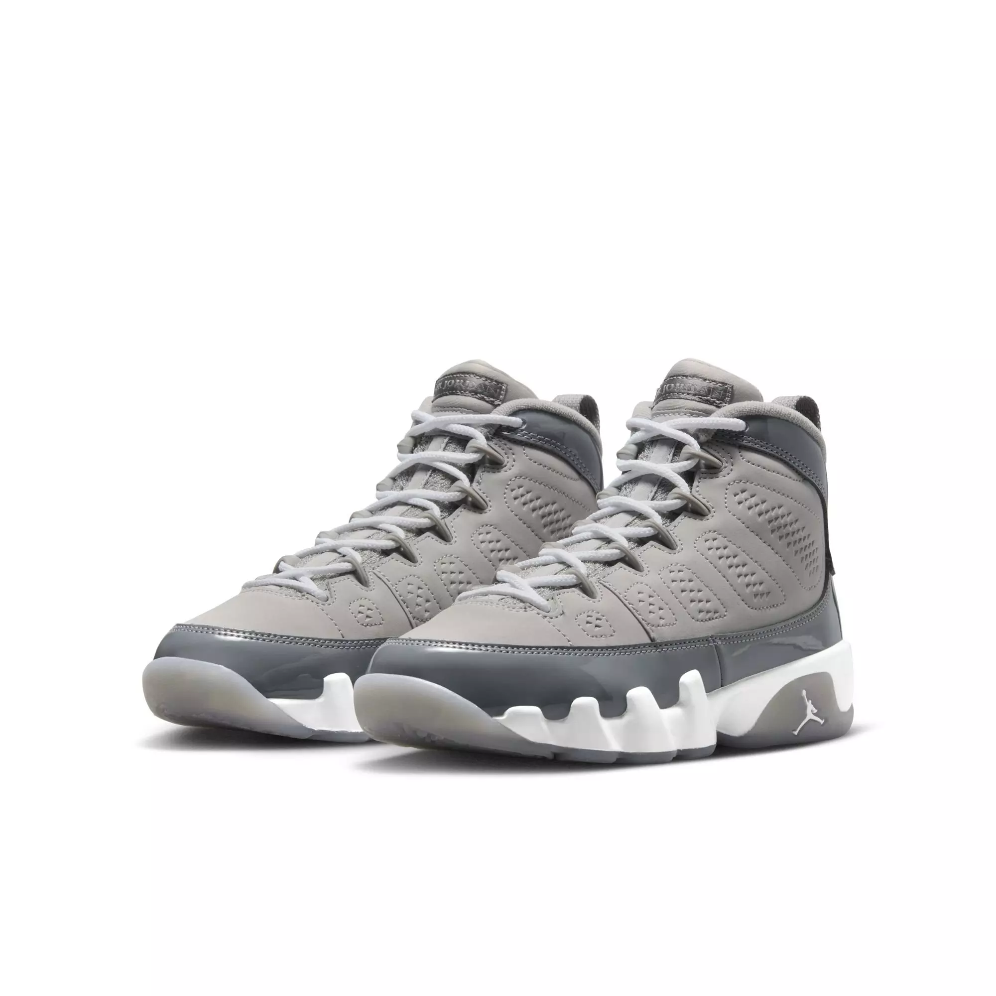 Jordan 9 Retro "Cool Grey" Grade School Kids' Shoe - COOL GREY/WHITE