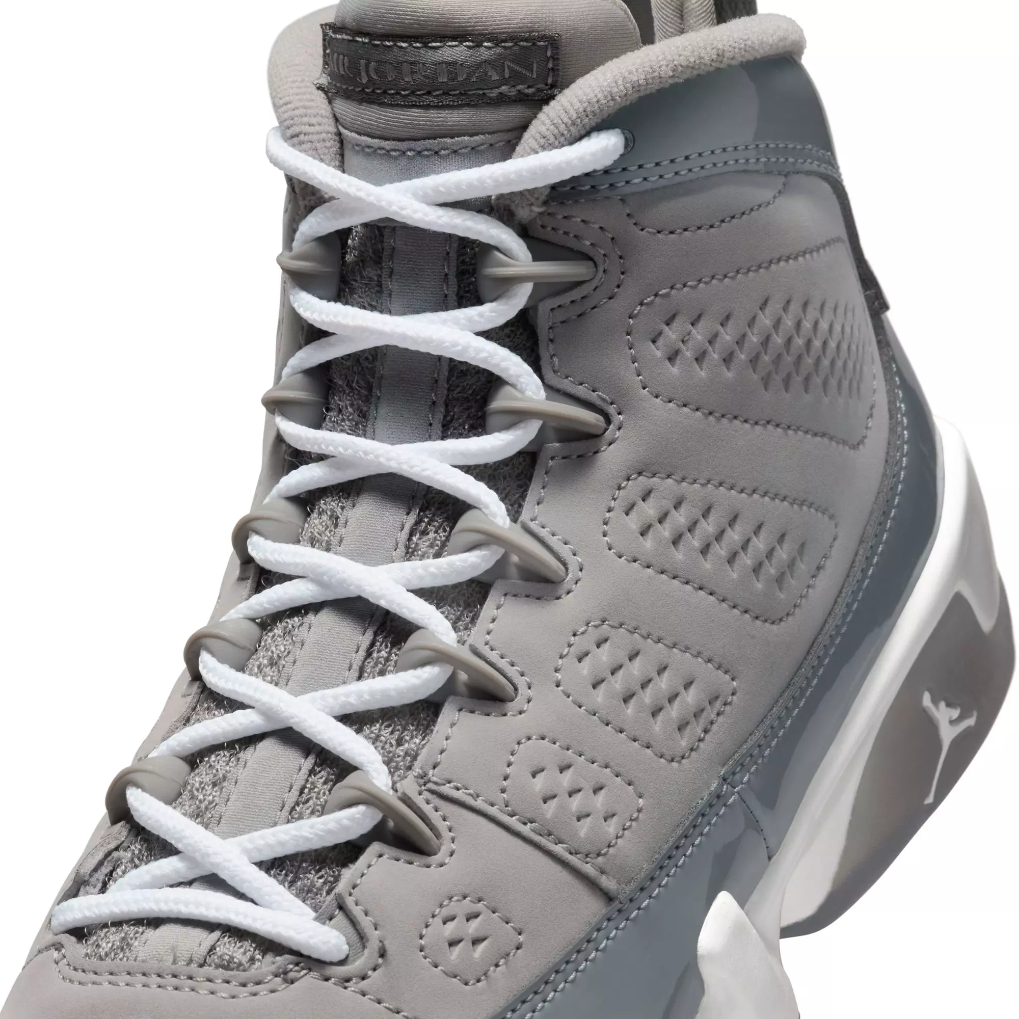 Jordan 9 Retro "Cool Grey" Grade School Kids' Shoe - COOL GREY/WHITE