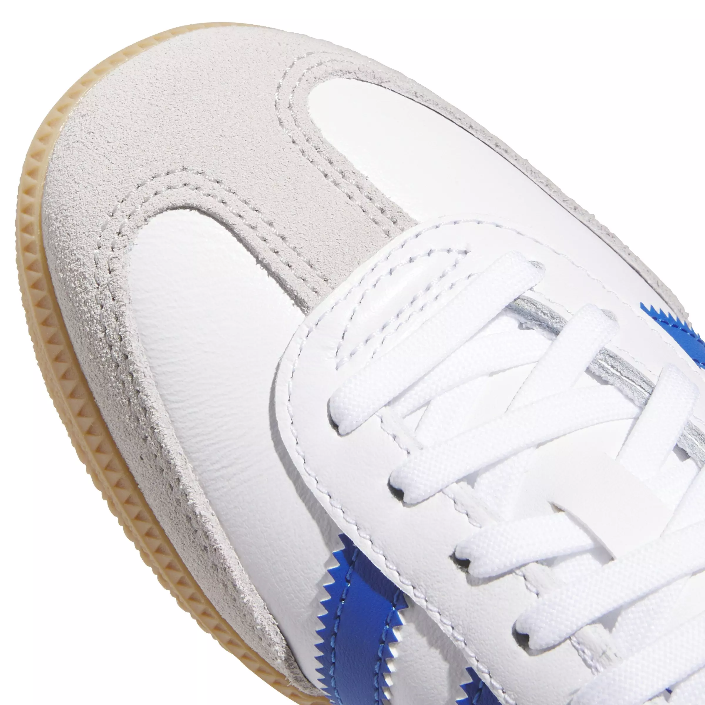 adidas Originals Samba OG "Ftwr White/Blue/Gum" Toddler Boys' Shoe - WHITE/BLUE