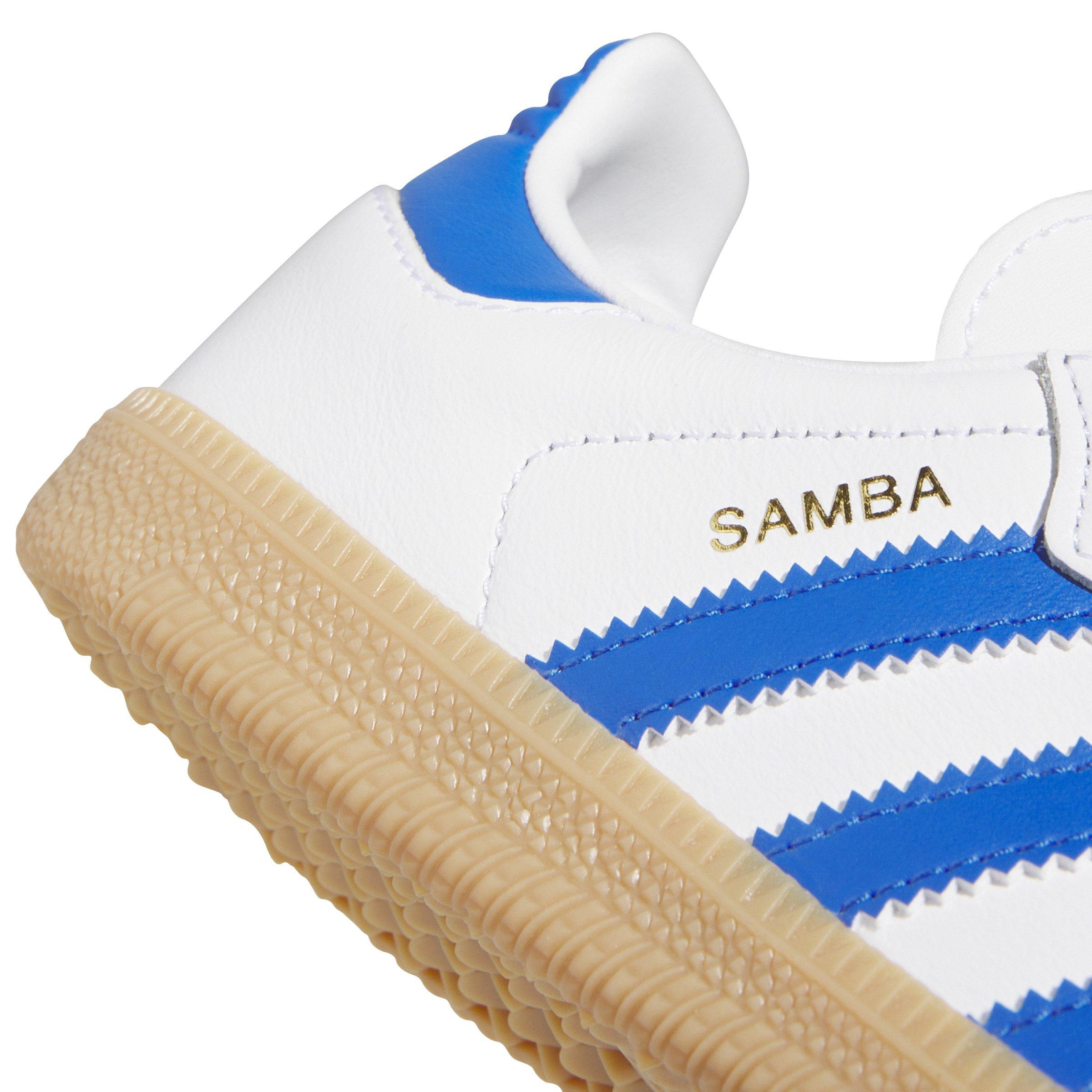adidas Originals Samba OG Toddler Boys' "Ftwr White/Blue/Gum" Shoe