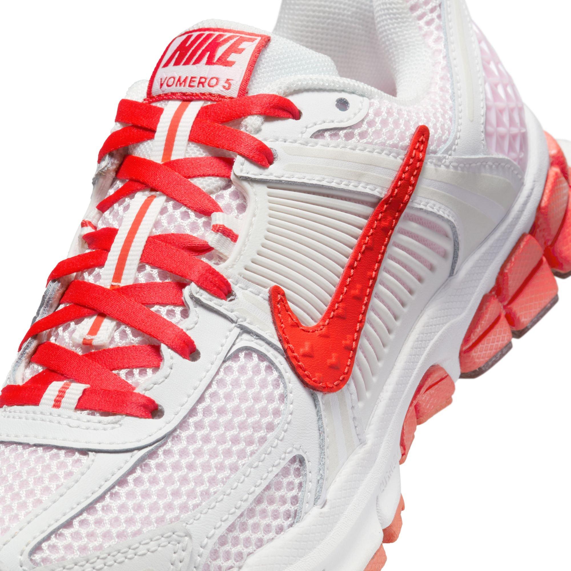 Nike Vomero 5 "Valentine's Day" Grade School Girls' Shoe - SUMMIT WHITE/CRIMSON/PINK FOAM Thumbnail View 4