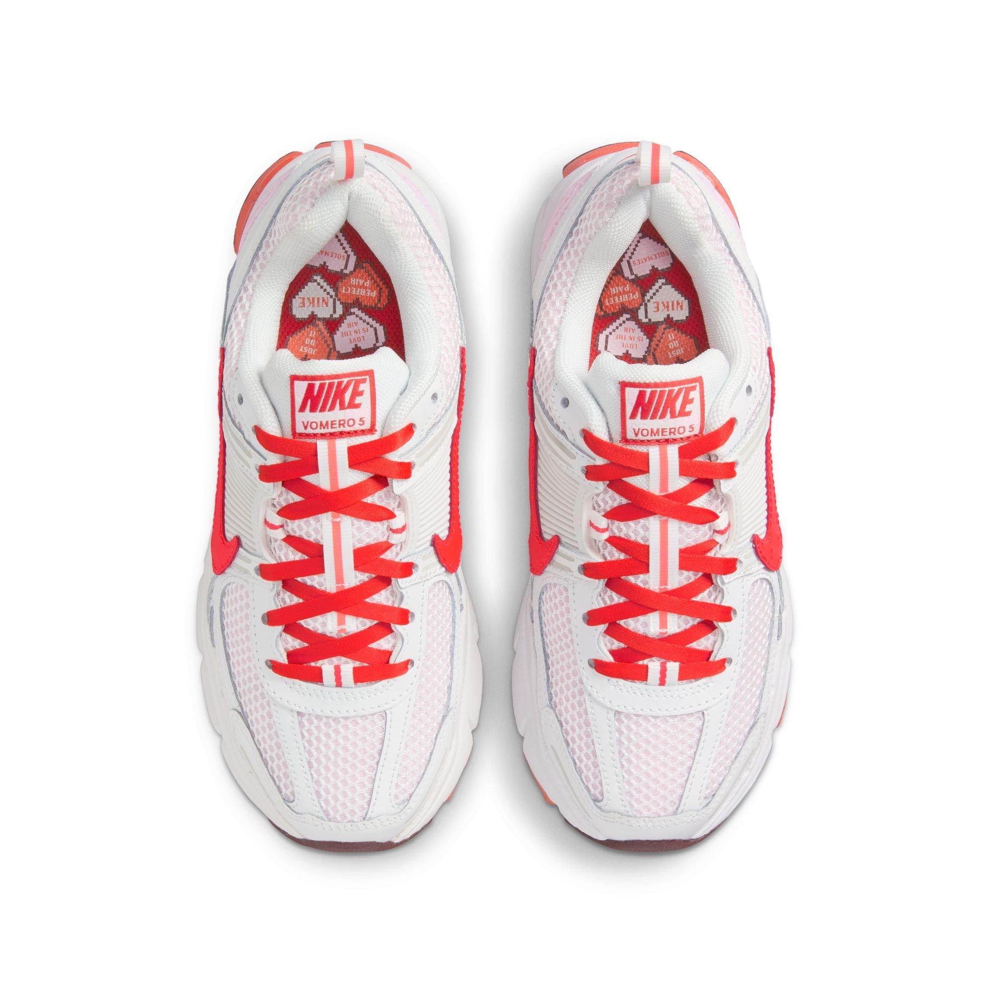 Nike Vomero 5 "Valentine's Day" Grade School Girls' Shoe - SUMMIT WHITE/CRIMSON/PINK FOAM Thumbnail View 15