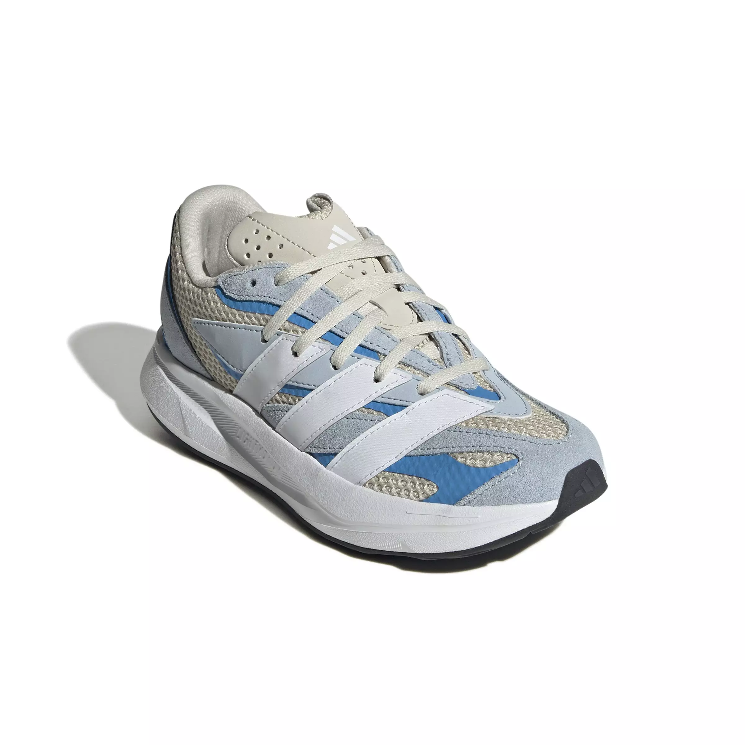 adidas Lightstride "Alumina/Ftwr White/Bright Blue" Grade School Boys' Running Shoe - BLUE