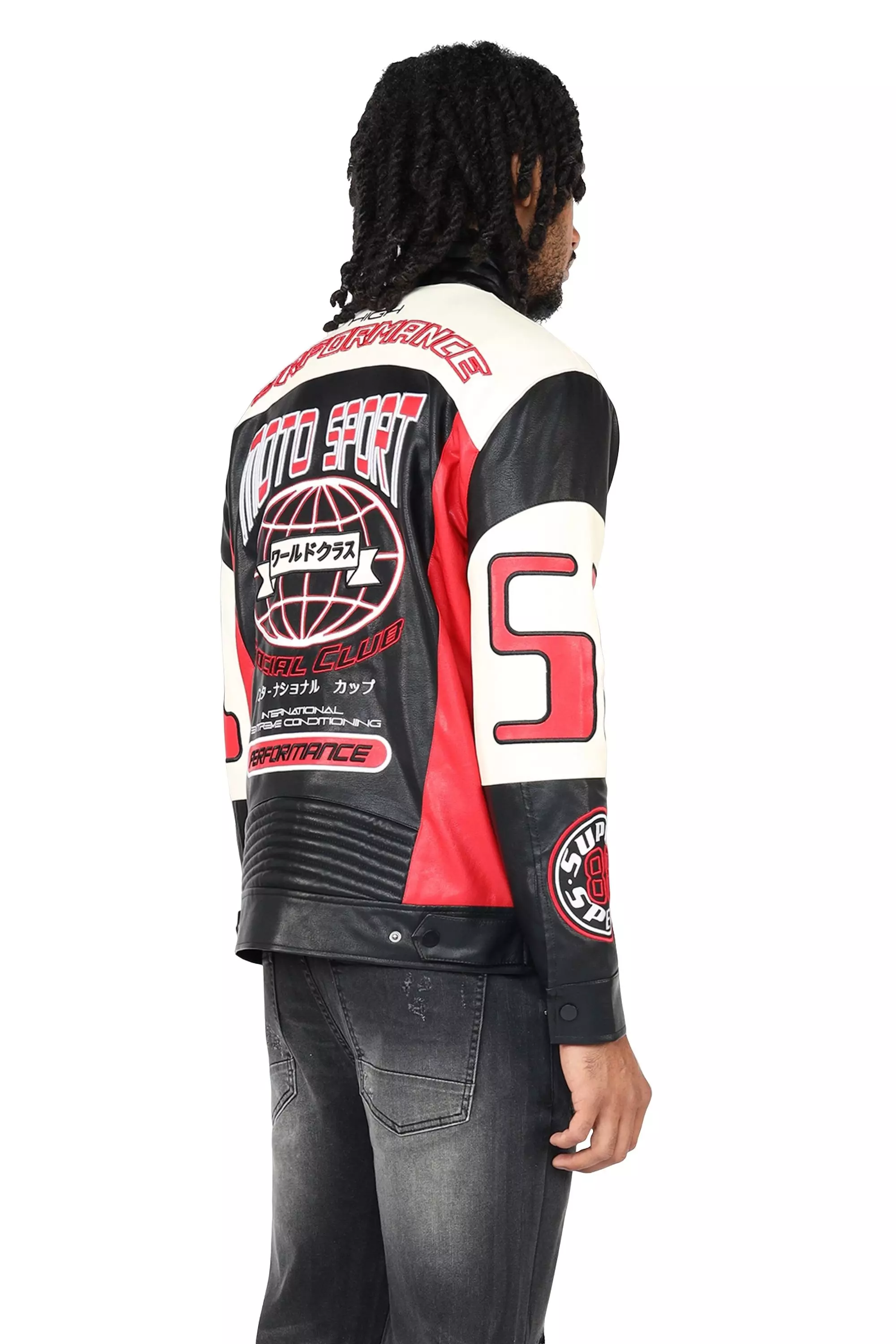 Smoke Rise Men's Racing Jacket - Red - BLACK/RED