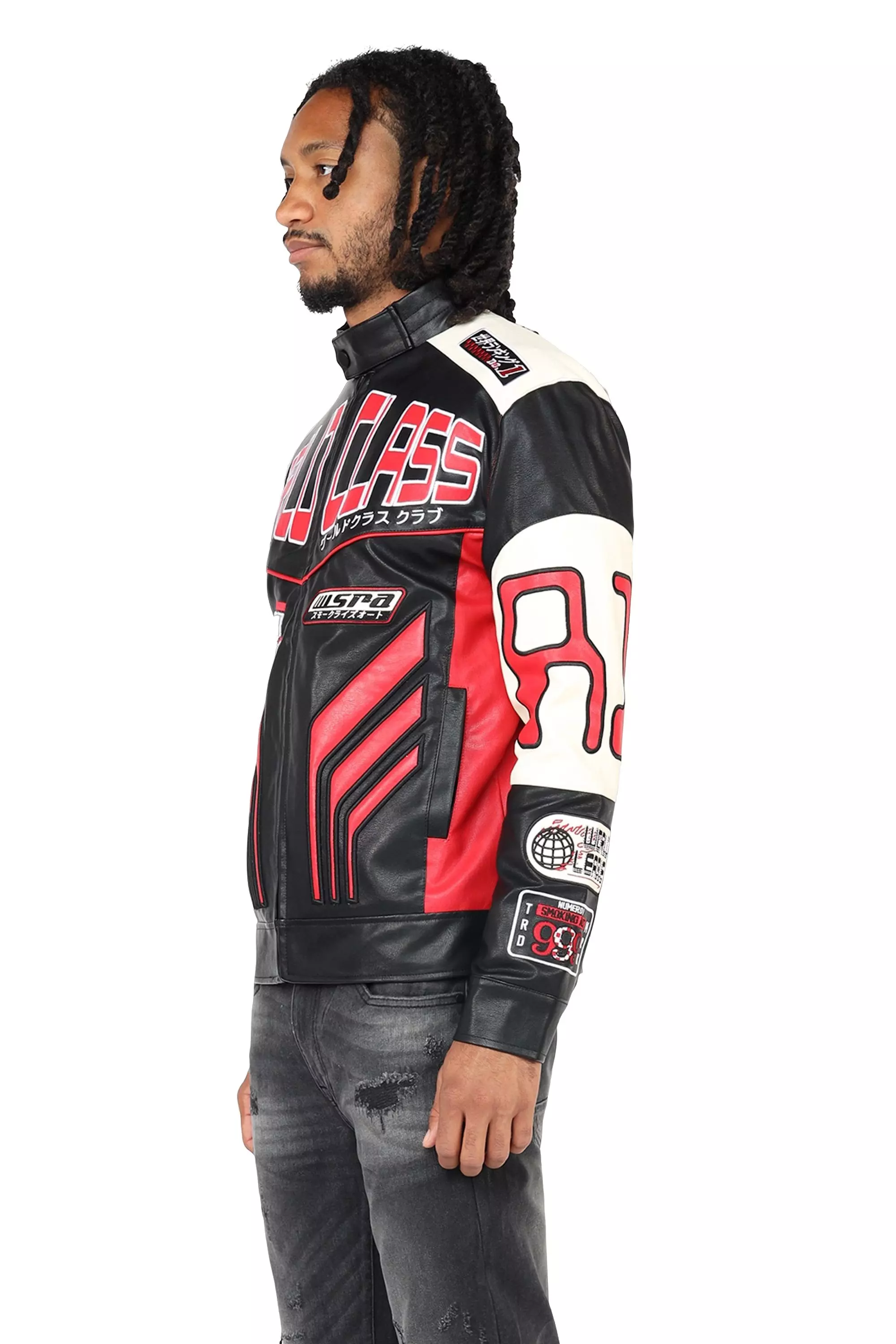 Smoke Rise Men's Racing Jacket - Red - BLACK/RED