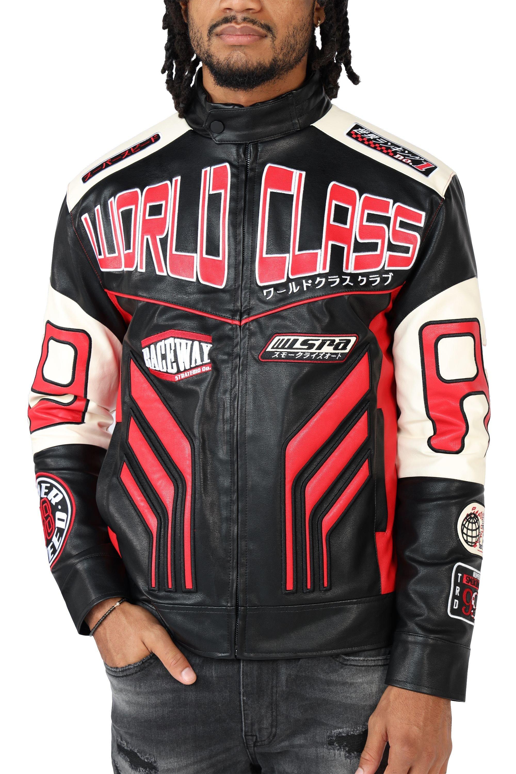 Smoke Rise Men's Racing Jacket - Red - BLACK/RED Thumbnail View 6