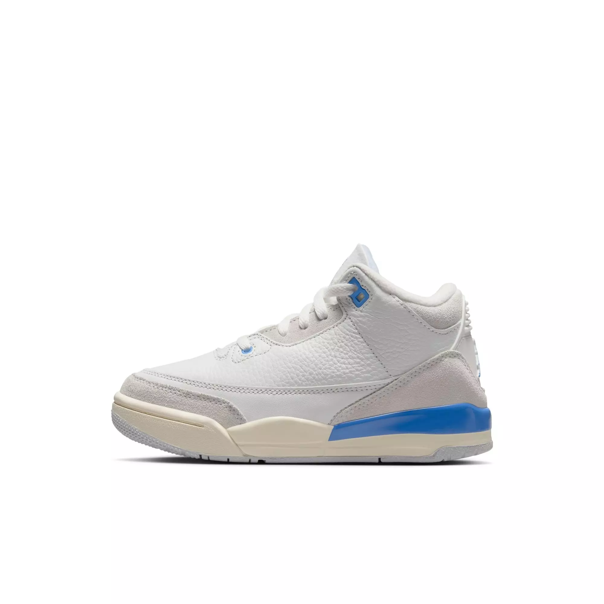 Jordan 3 Retro "Lucky Shorts" Preschool Kids' Shoe - SUMMIT WHITE/HYDROGEN BLUE/LEGEND BLUE