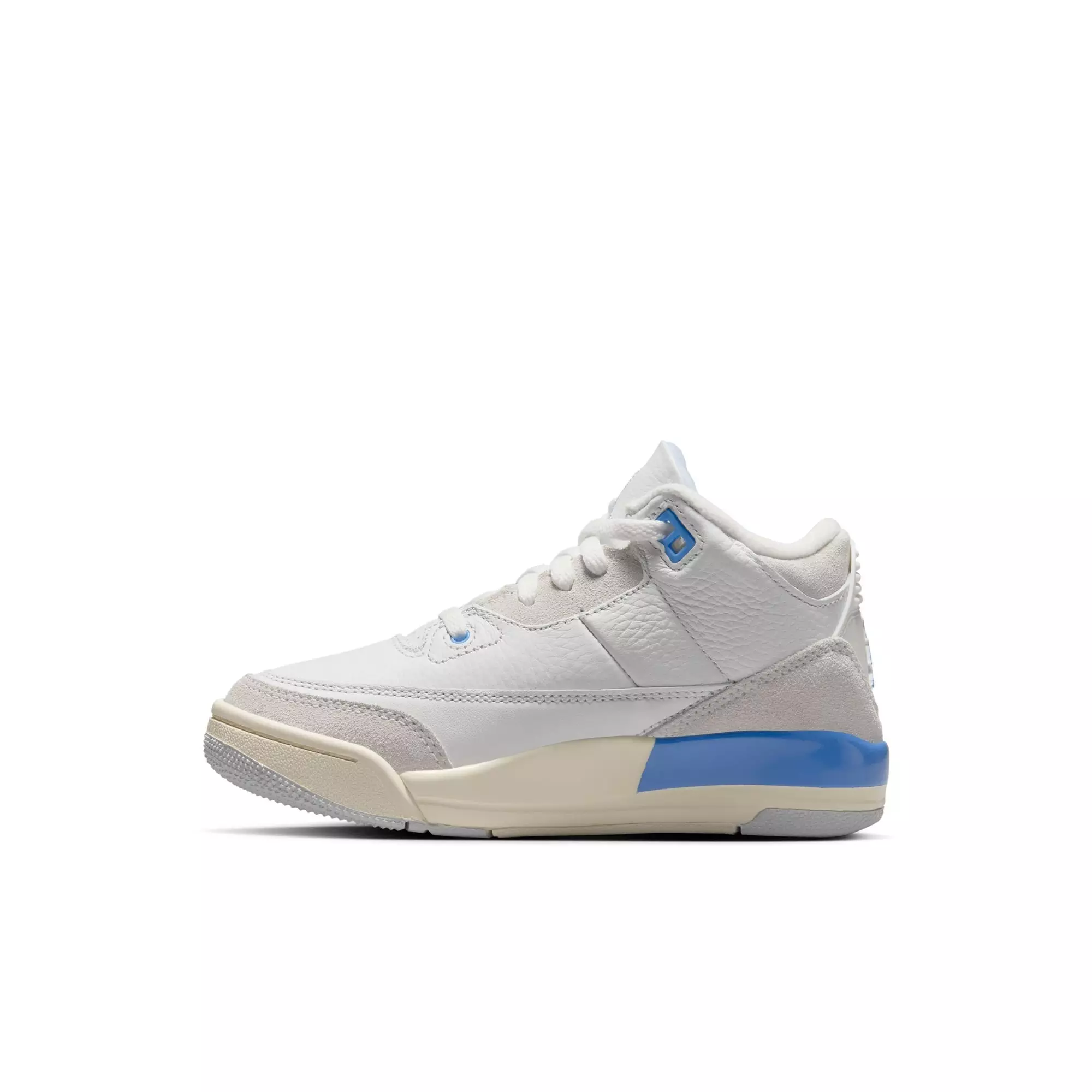 Jordan 3 Retro "Lucky Shorts" Preschool Kids' Shoe - SUMMIT WHITE/HYDROGEN BLUE/LEGEND BLUE
