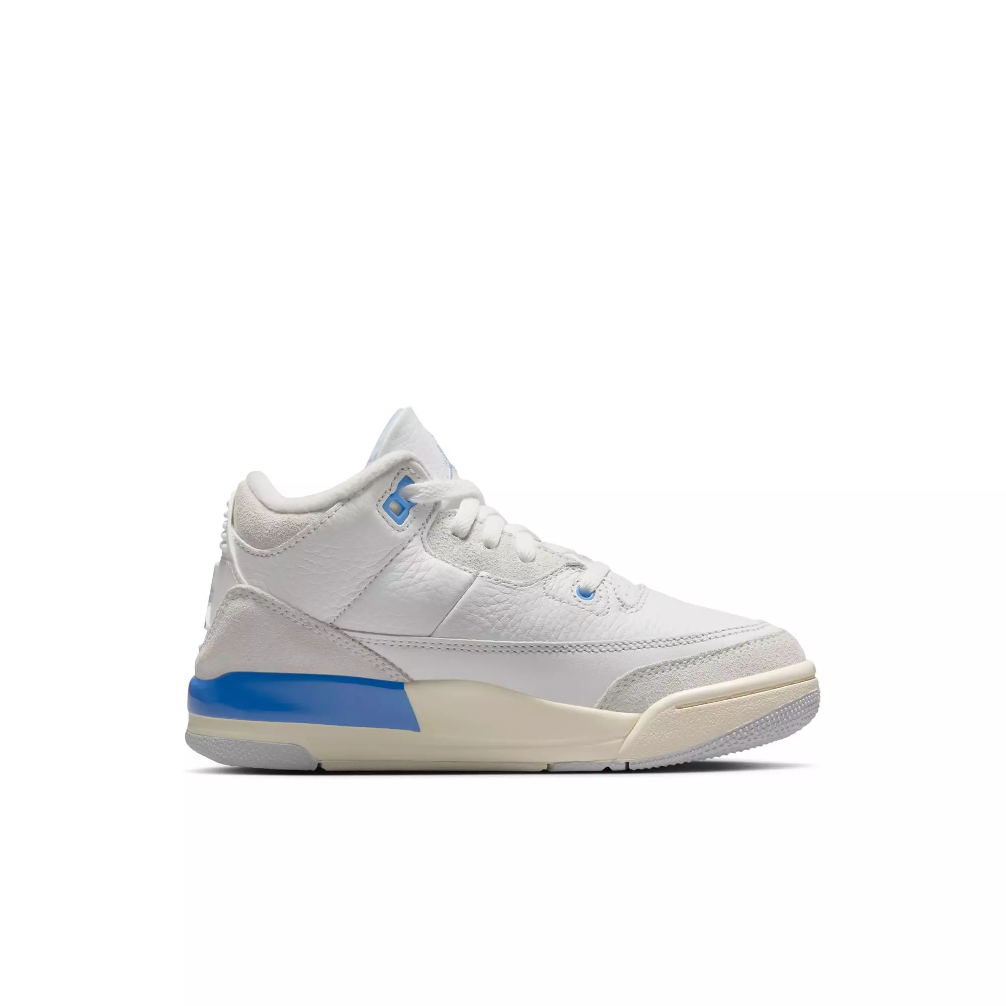 Jordan 3 Retro "Lucky Shorts" Preschool Kids' Shoe - SUMMIT WHITE/HYDROGEN BLUE/LEGEND BLUE
