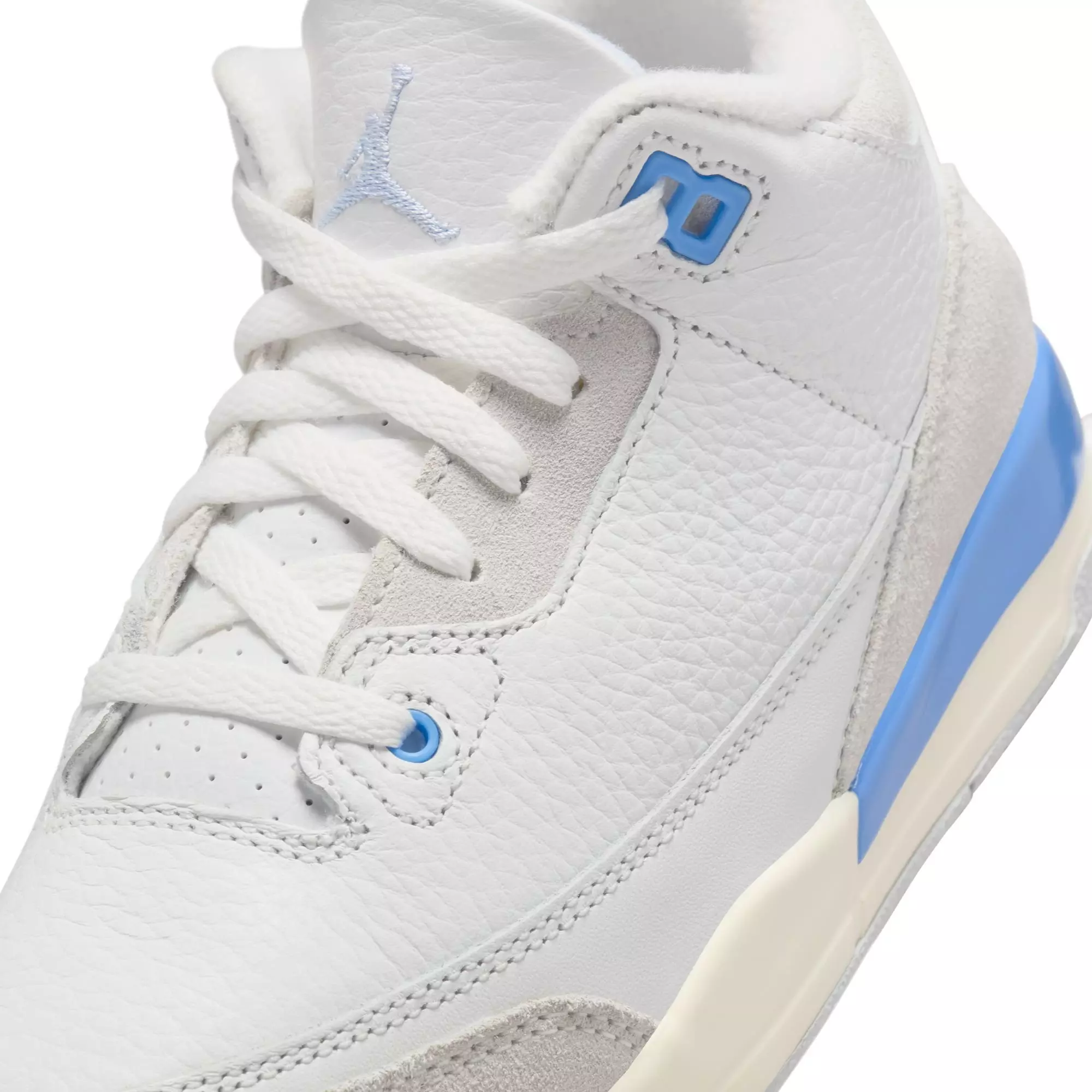 Jordan 3 Retro "Lucky Shorts" Preschool Kids' Shoe - SUMMIT WHITE/HYDROGEN BLUE/LEGEND BLUE