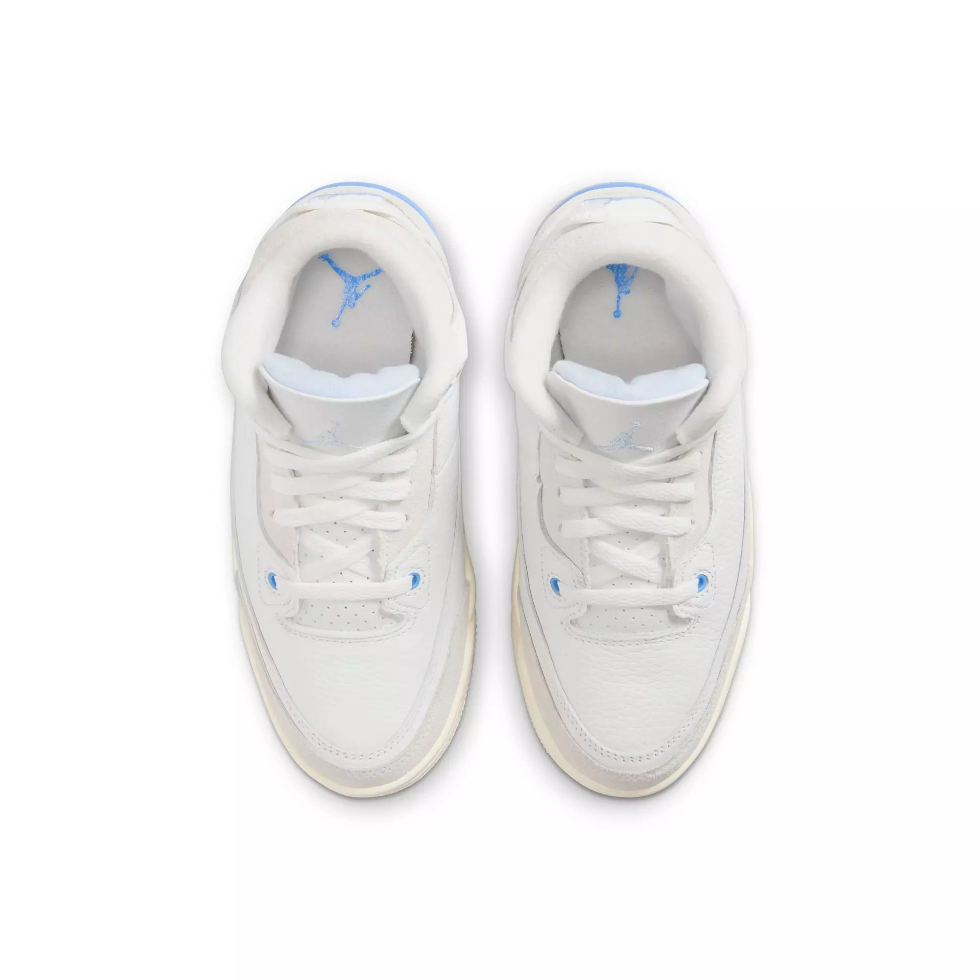 Jordan 3 Retro "Lucky Shorts" Preschool Kids' Shoe - SUMMIT WHITE/HYDROGEN BLUE/LEGEND BLUE