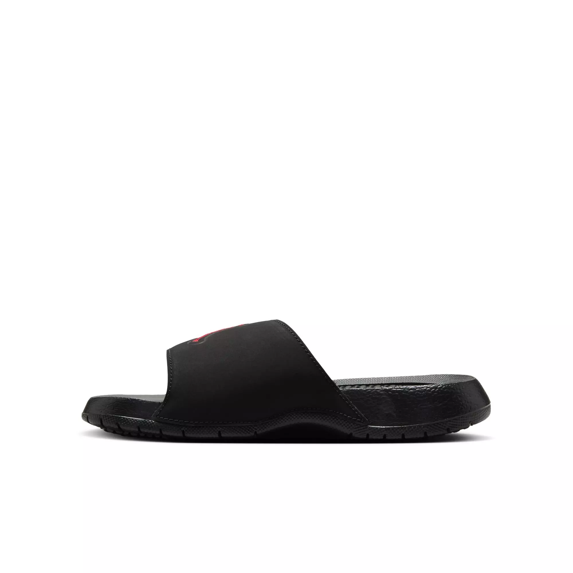 Jordan Hyrdro Retro 5 "Black/Fire Red/Silver" Grade School Boys' Slide - BLACK/RED