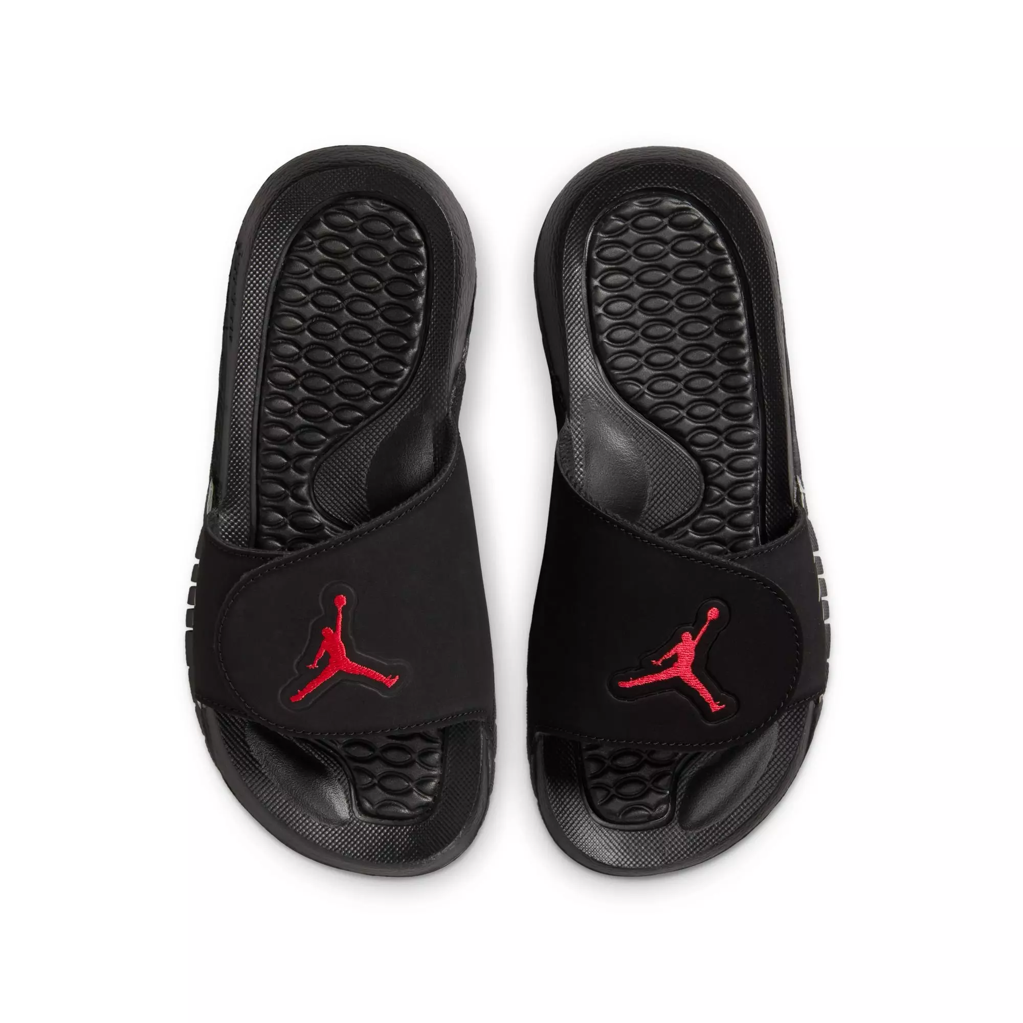 Jordan Hyrdro Retro 5 "Black/Fire Red/Silver" Grade School Boys' Slide - BLACK/RED