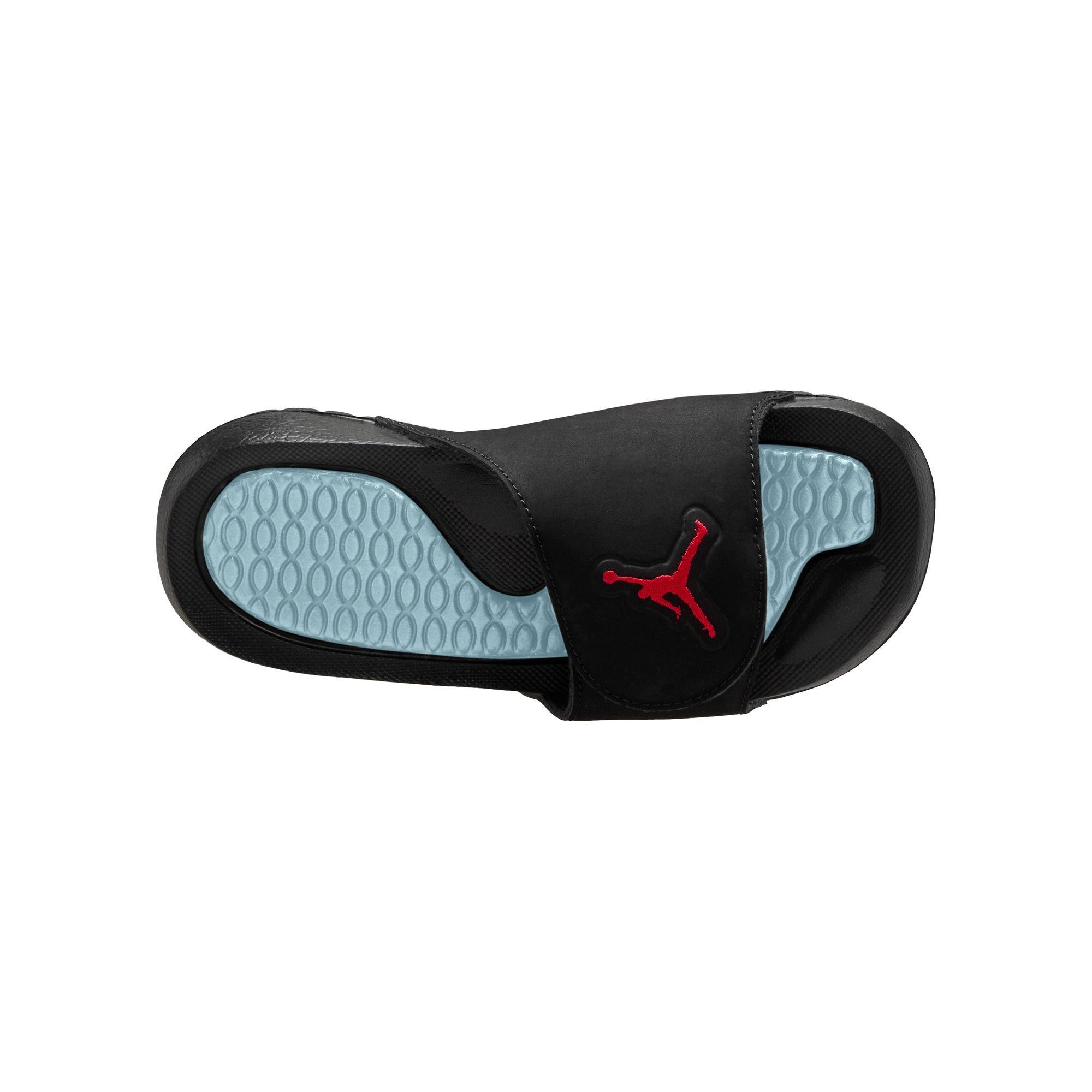 Jordan Hyrdro Retro 5 Grade School Boys' "Black/Fire Red/Silver" Slide