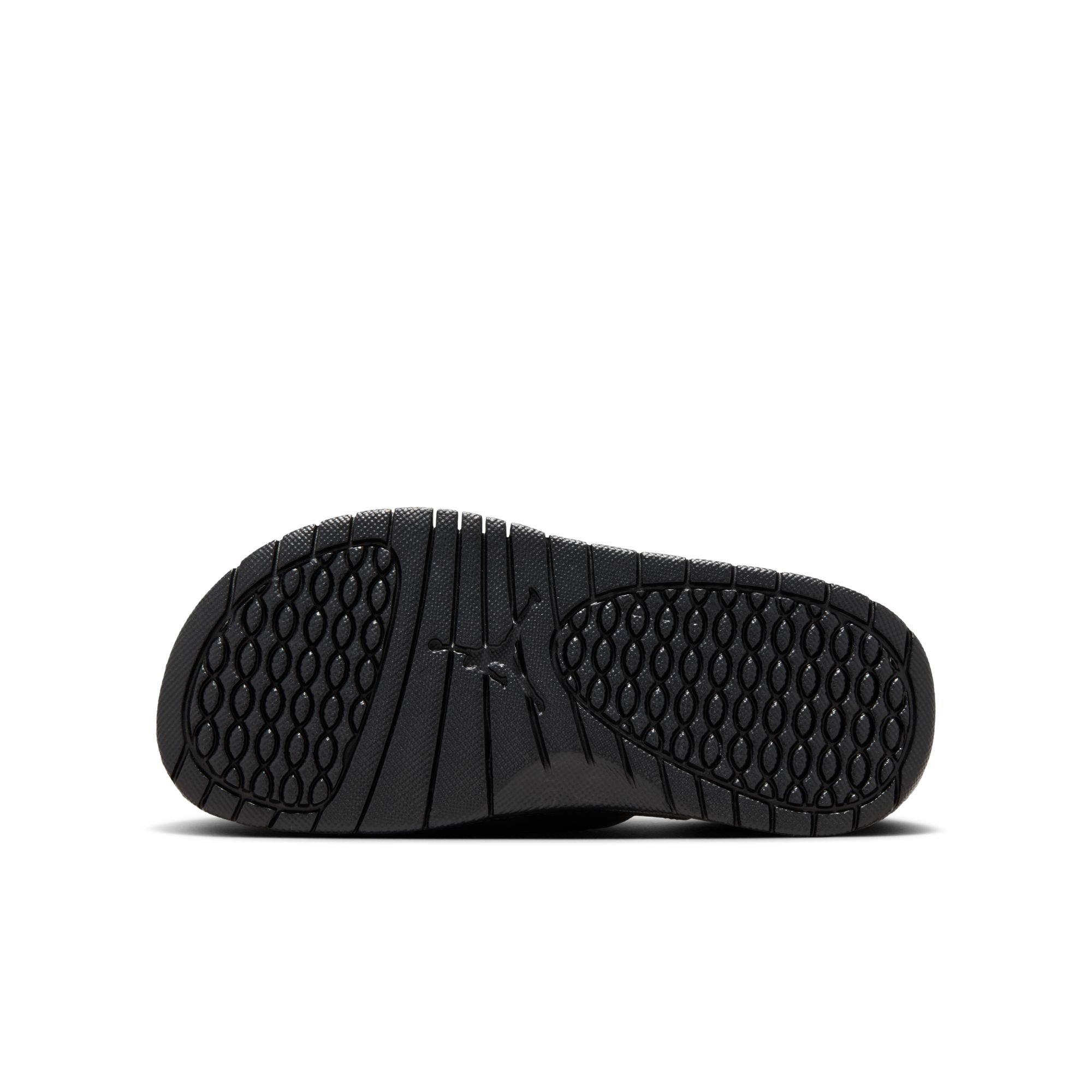 Jordan Hyrdro Retro 5 Grade School Boys' "Black/Fire Red/Silver" Slide