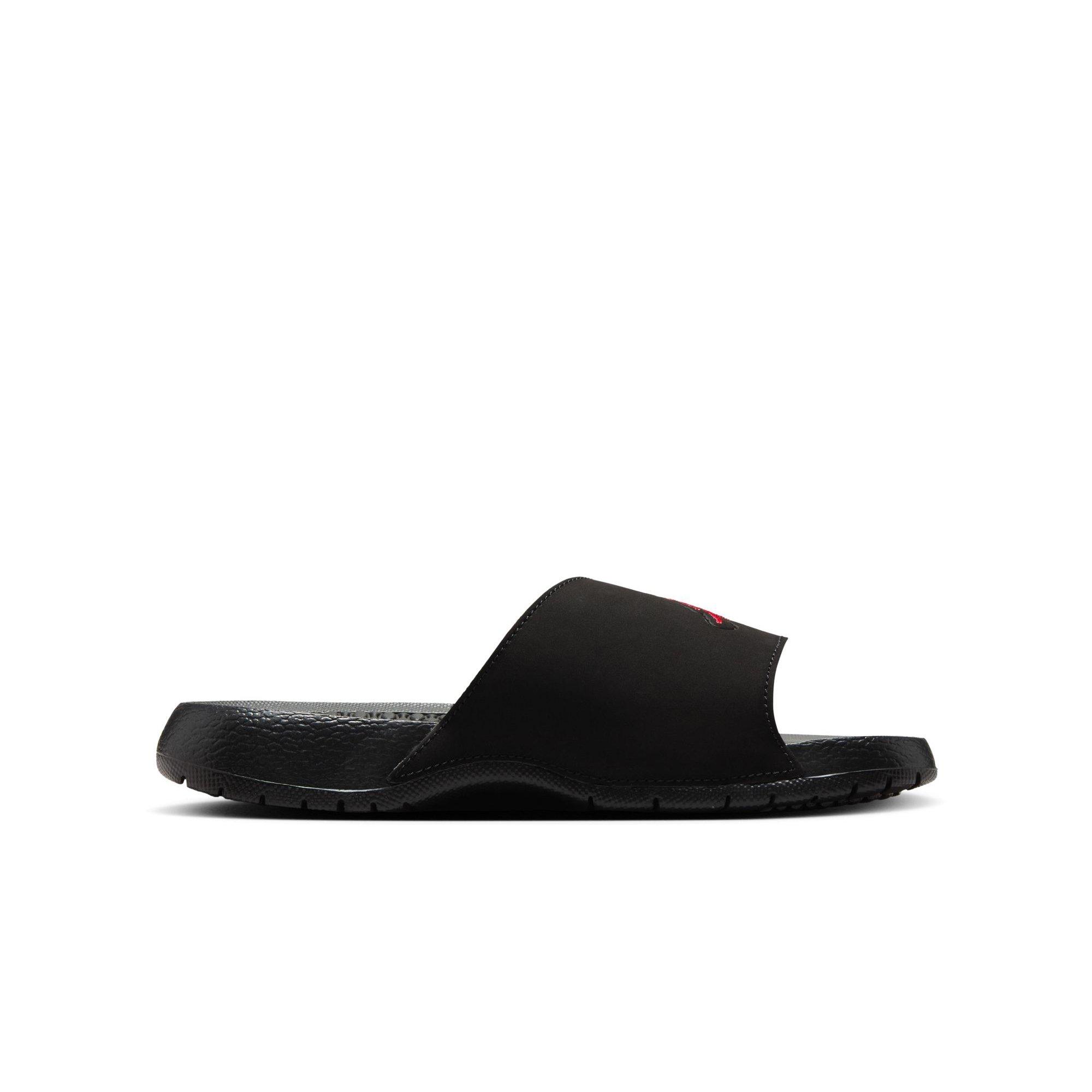 Jordan Hyrdro Retro 5 Grade School Boys' "Black/Fire Red/Silver" Slide