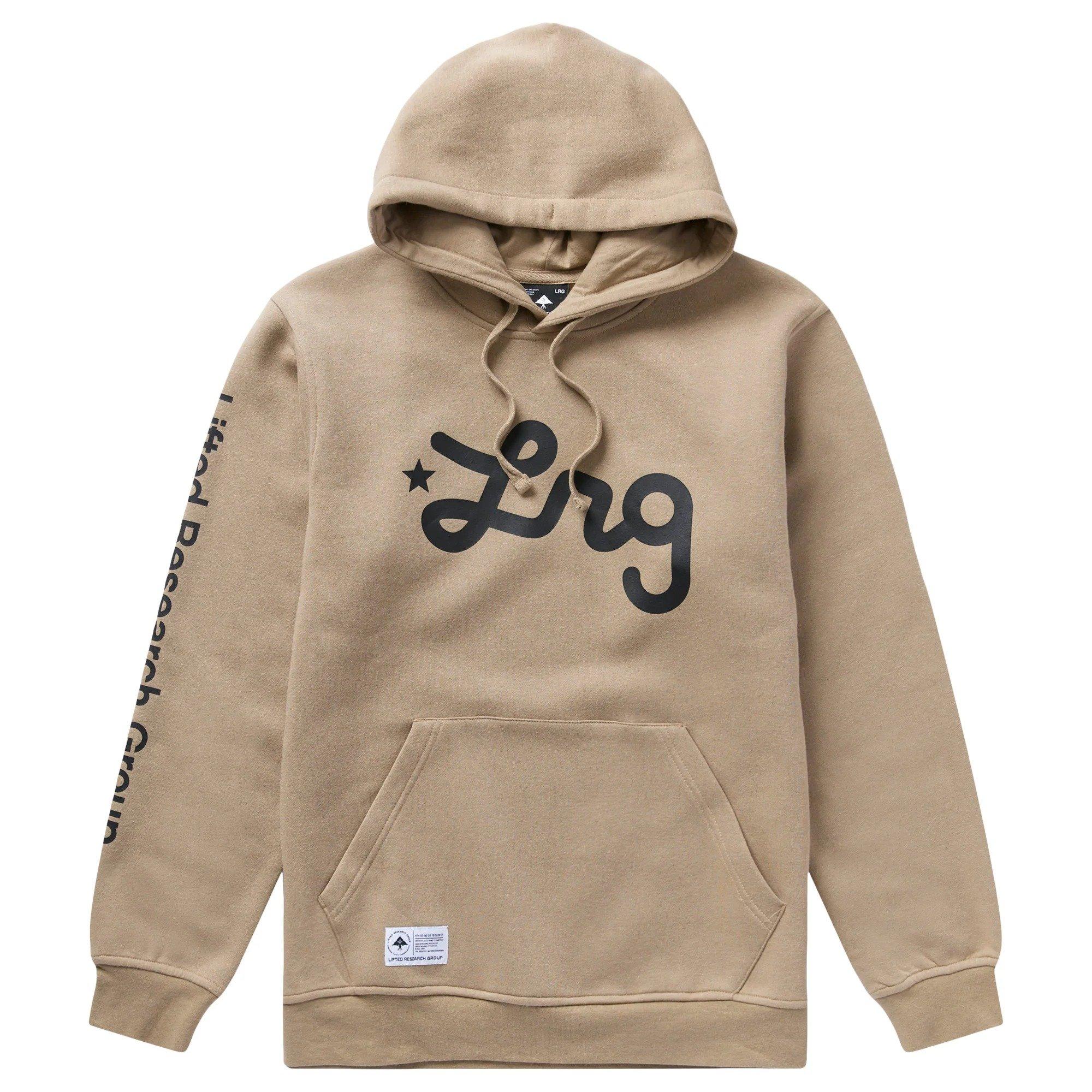 LRG Men's Lifted Script Pullover Hoodie - KHAKI