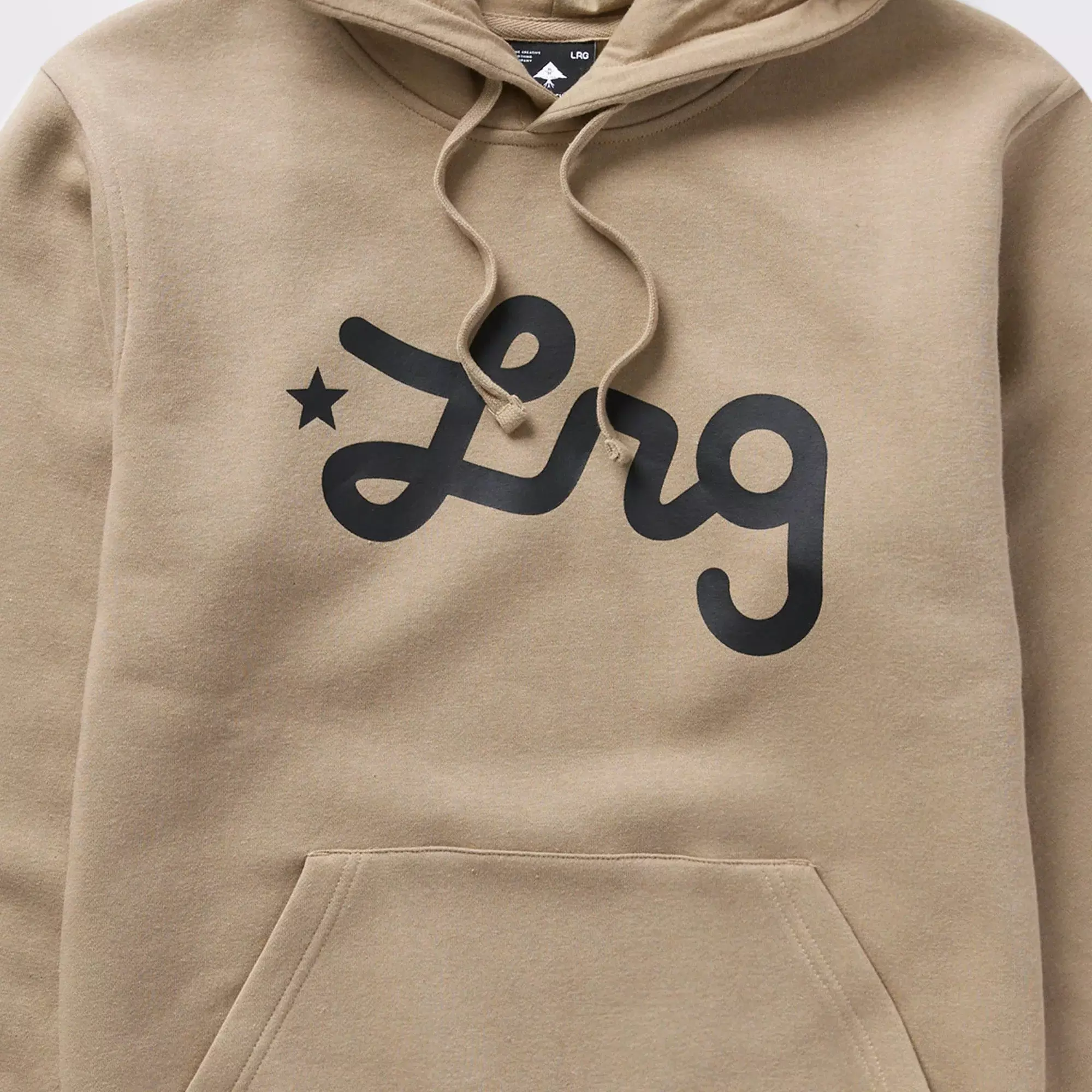 LRG Men's Lifted Script Pullover Hoodie - KHAKI