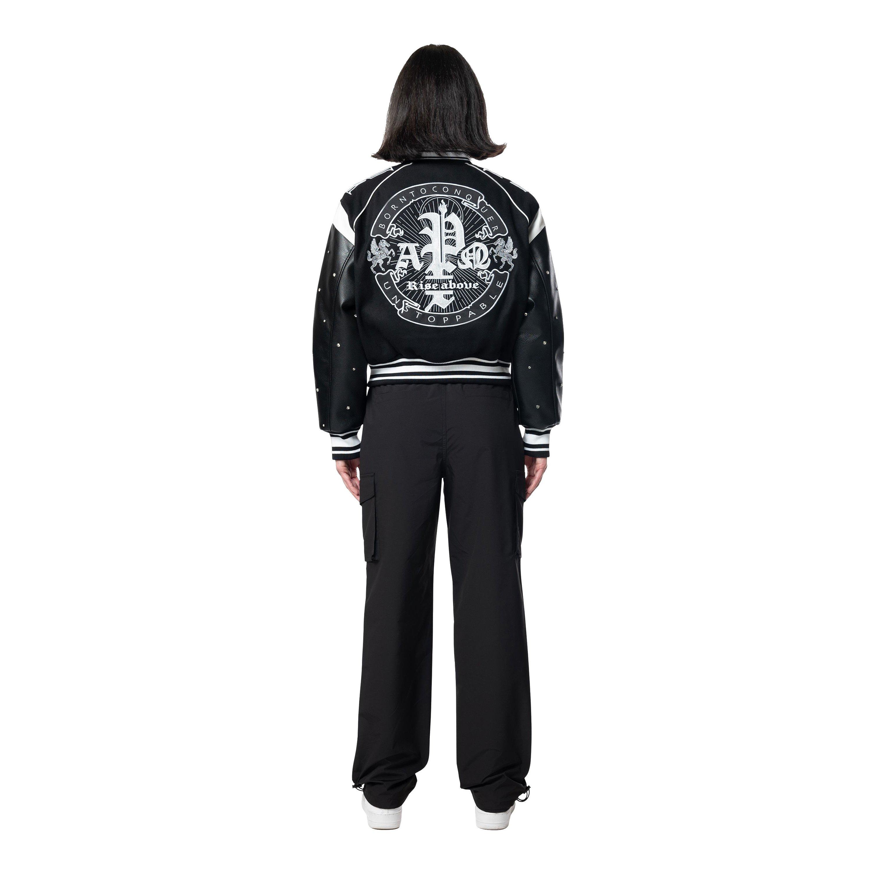 Grindhouse Rhinestone Varsity Women's Black Jacket