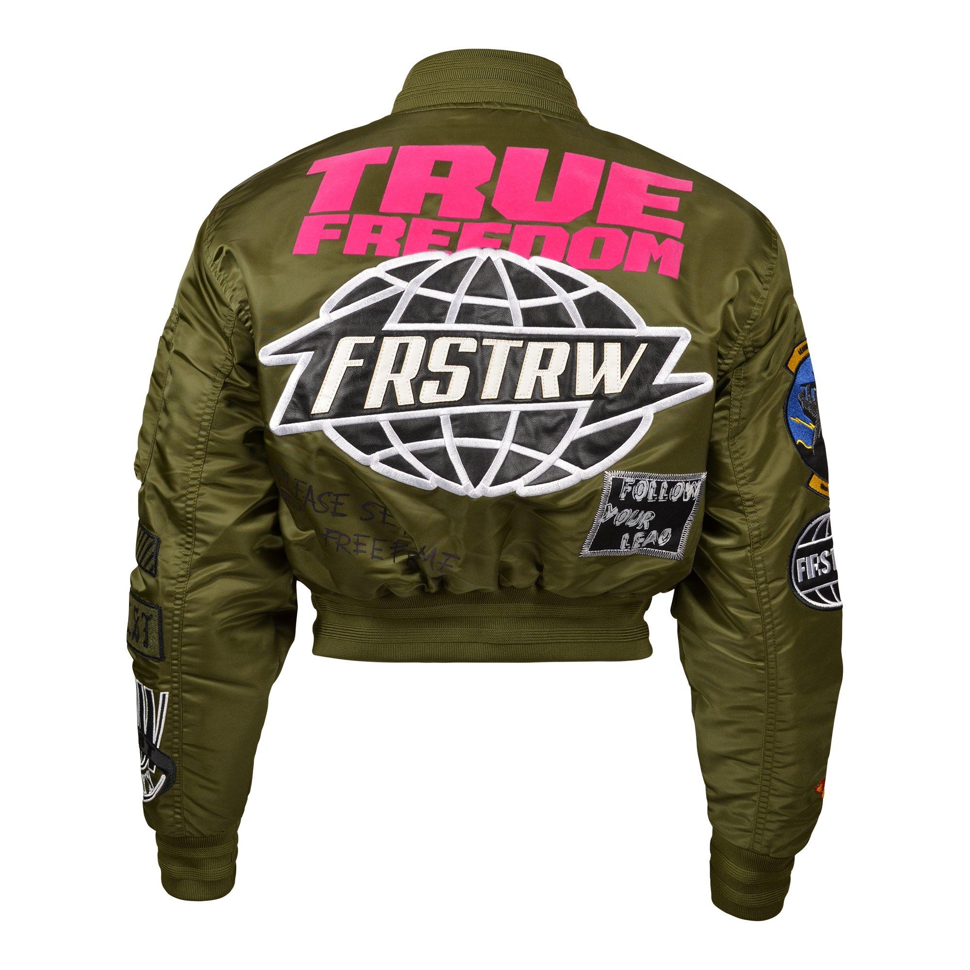 First Row Bomb Women's Olive/Pink Jacket