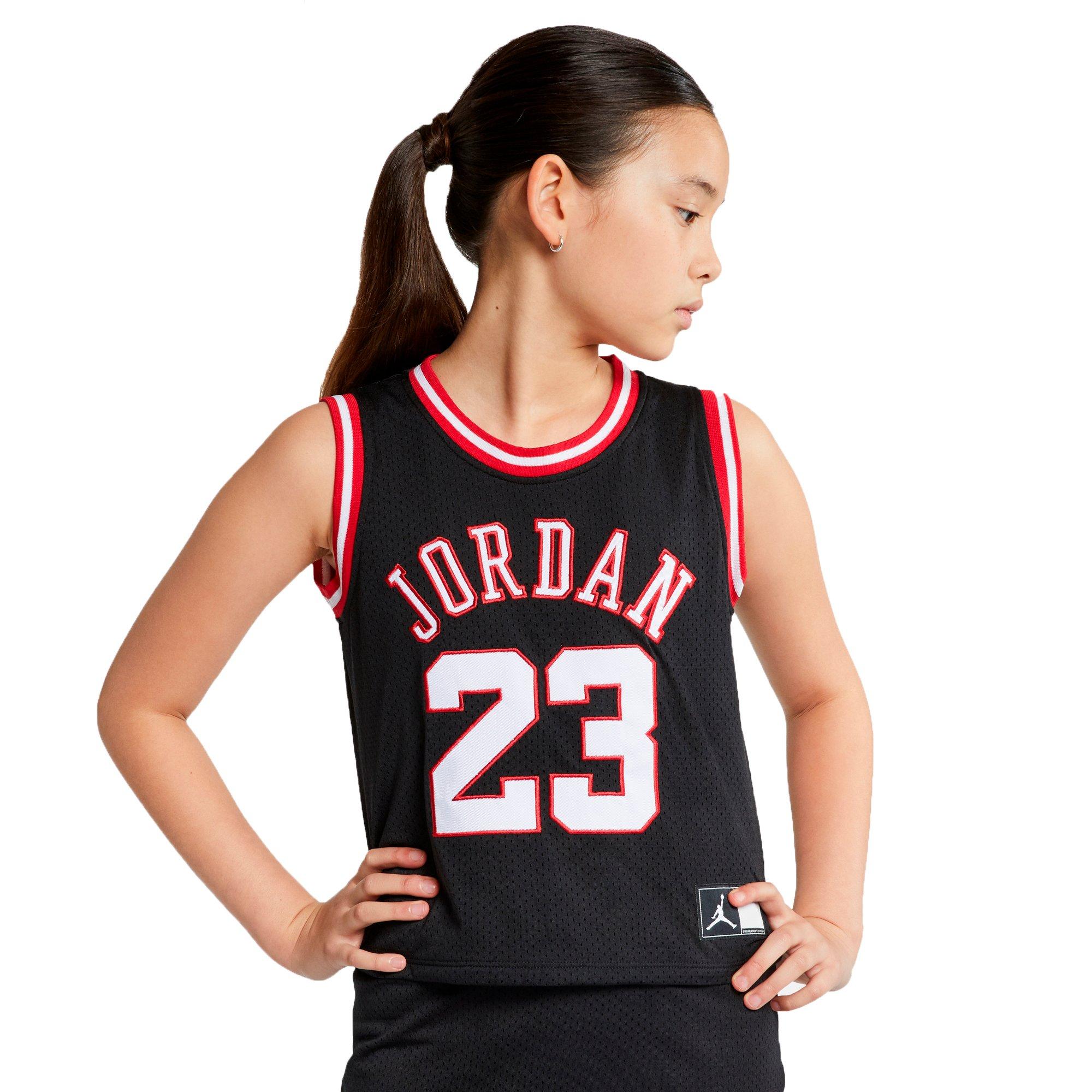 Jordan Girls' Recon Cropped Jersey - BLACK