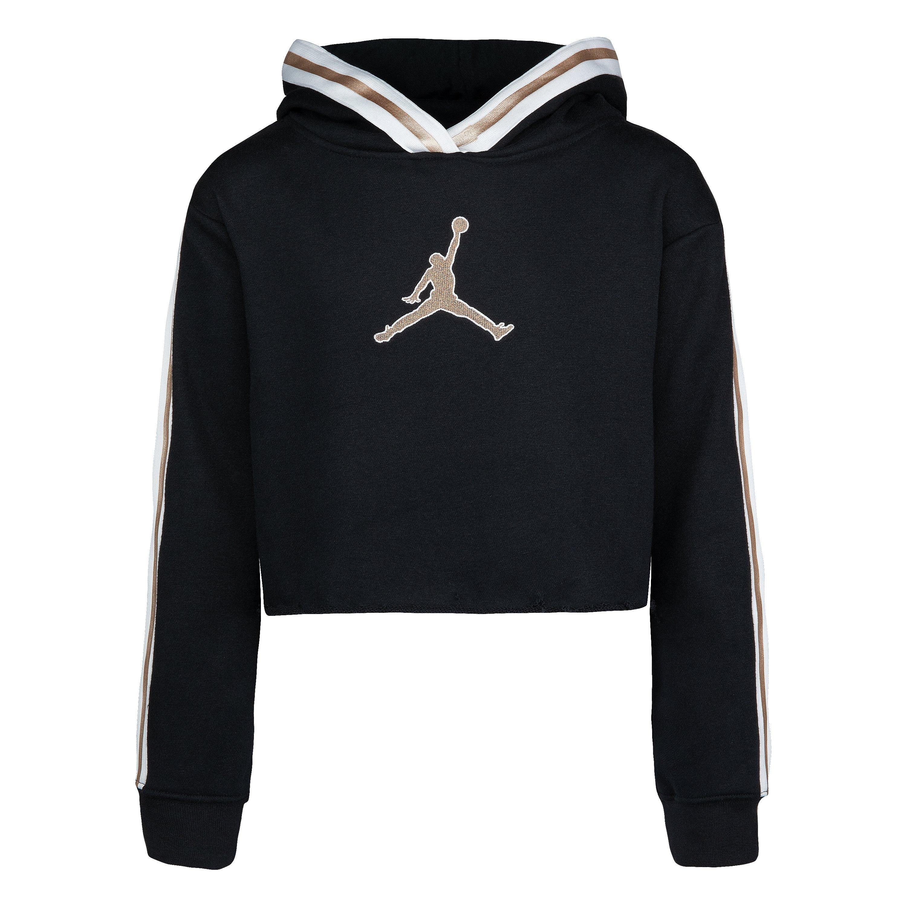 Jordan Girls' Tape Cropped Hoodie 