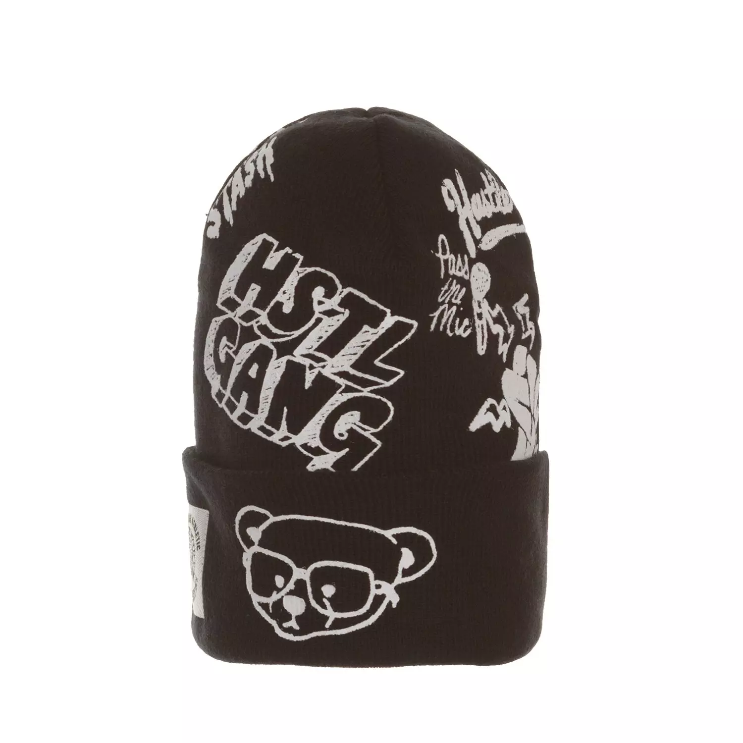 Hustle Gang Night Hawk Knit Hat - BLACK
