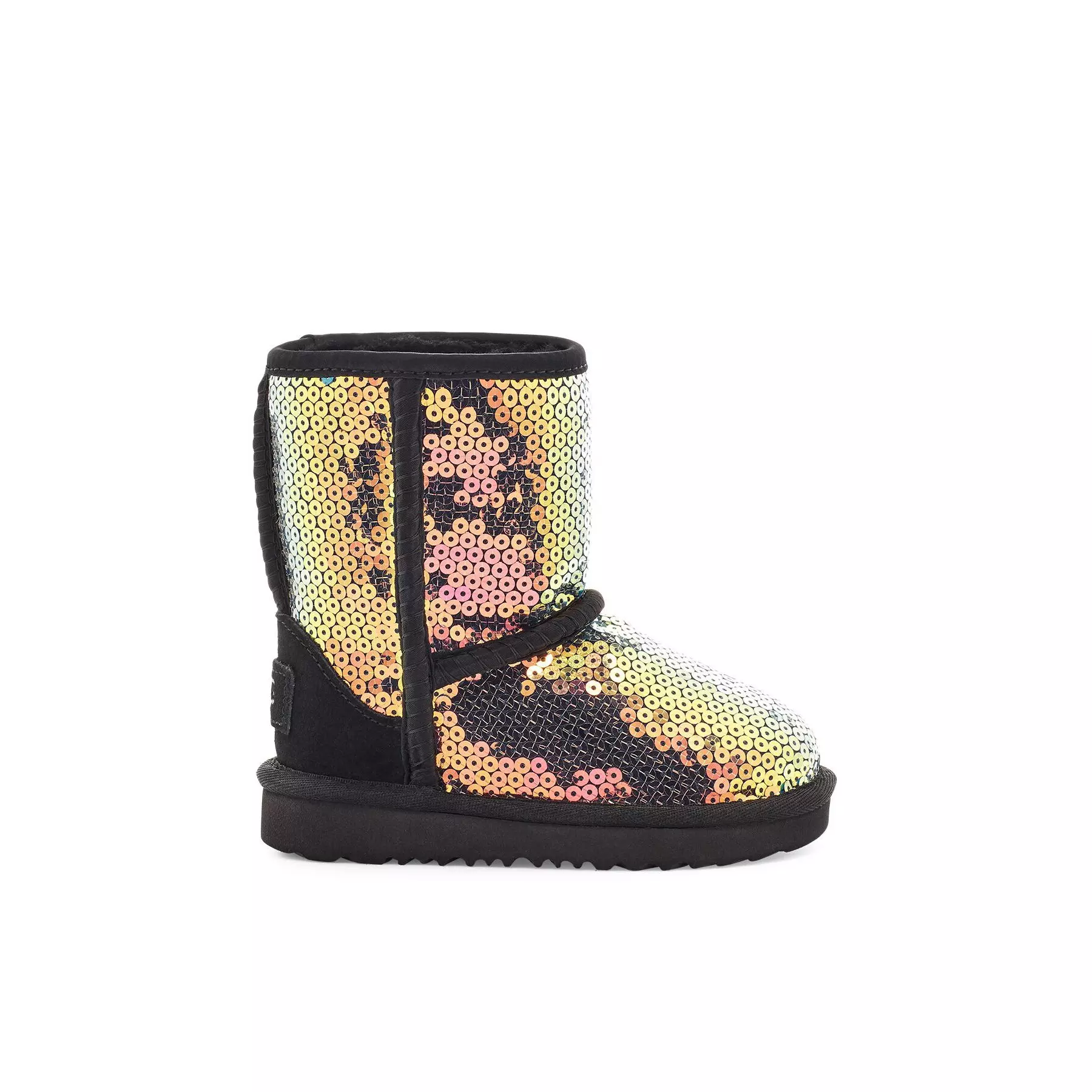 UGG Classic II Stellar Sequin "Black/Multi" Toddler Girls' Boot - BLACK