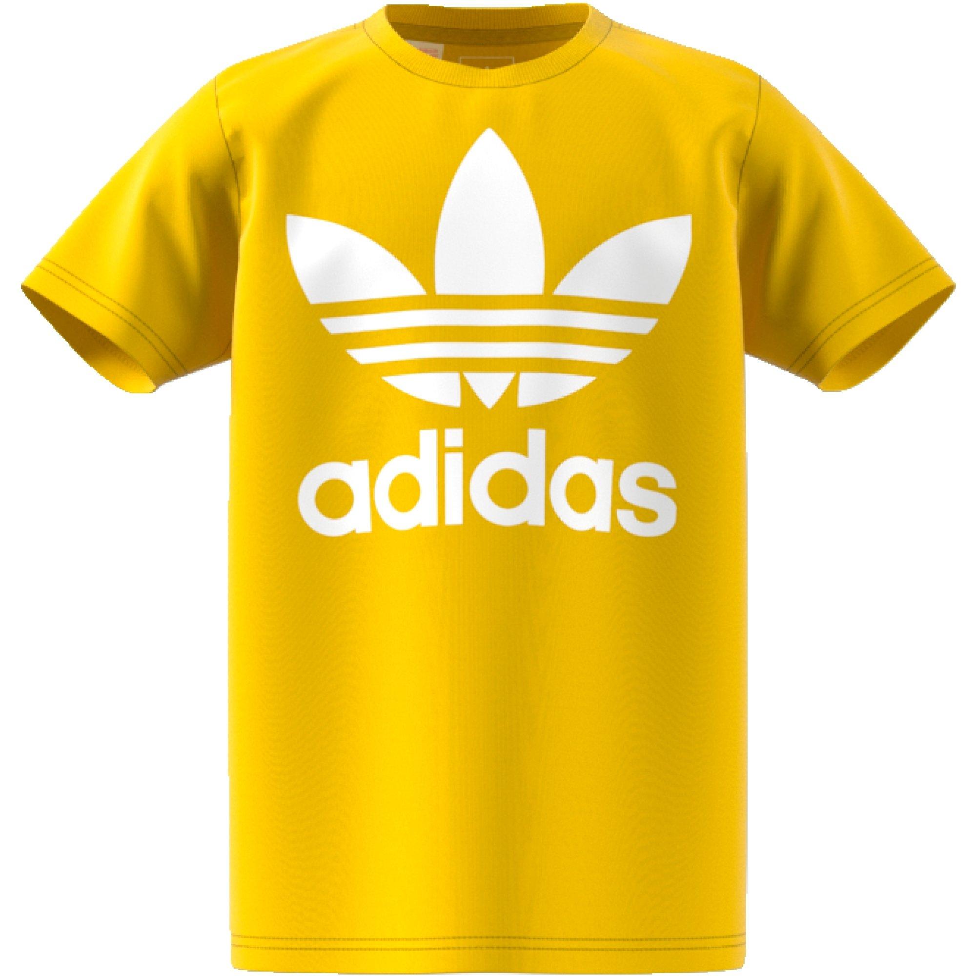 adidas trefoil tee yellow