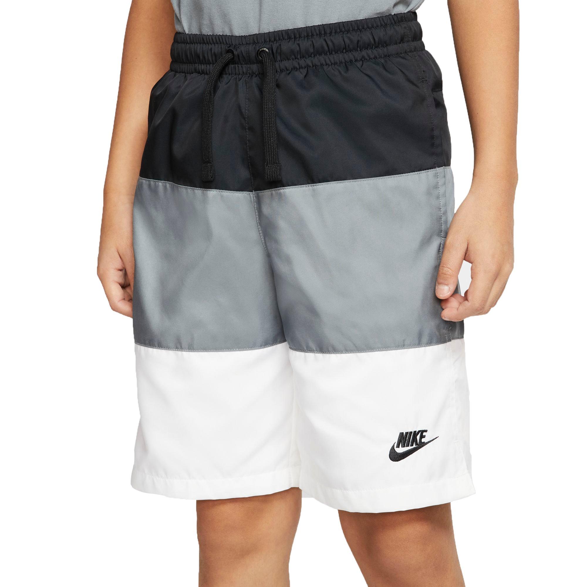 nike colour block woven shorts in pink