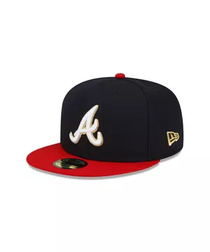 Atlanta Braves New Era 2021 World Series Side Patch Black & White 59FIFTY Fitted Hat - Black 7