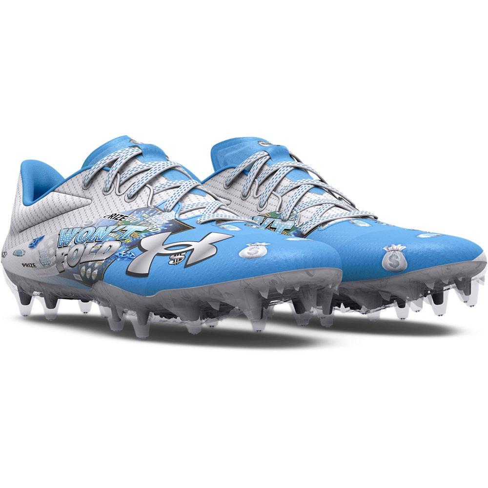 Under armour cheap cleats blue