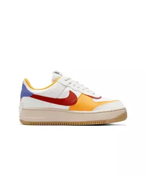 Nike Women's Air Force 1 Shadow Shoes, Size 6, White/Green/Yellow