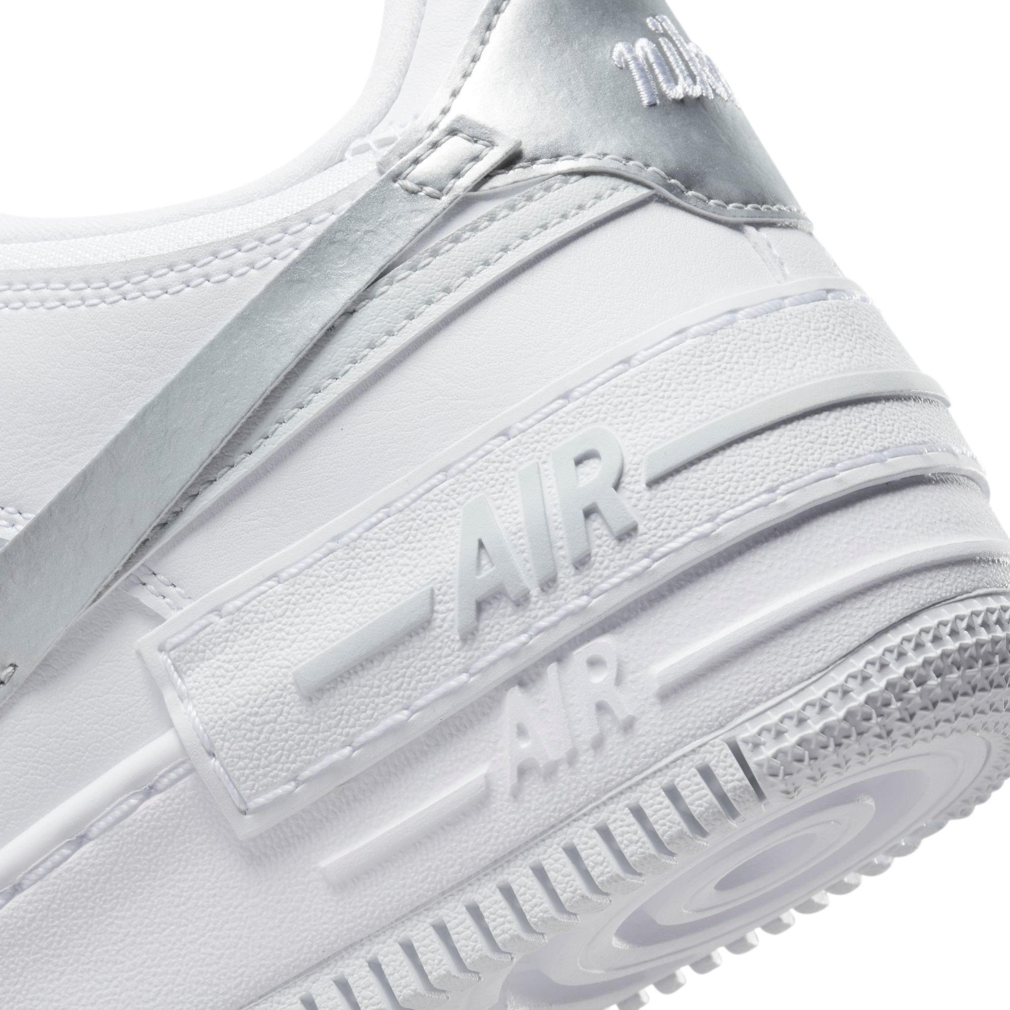 Nike Air Force 1 Shadow White/Metallic Silver/Pure Platinum Women's Shoe  - Hibbett
