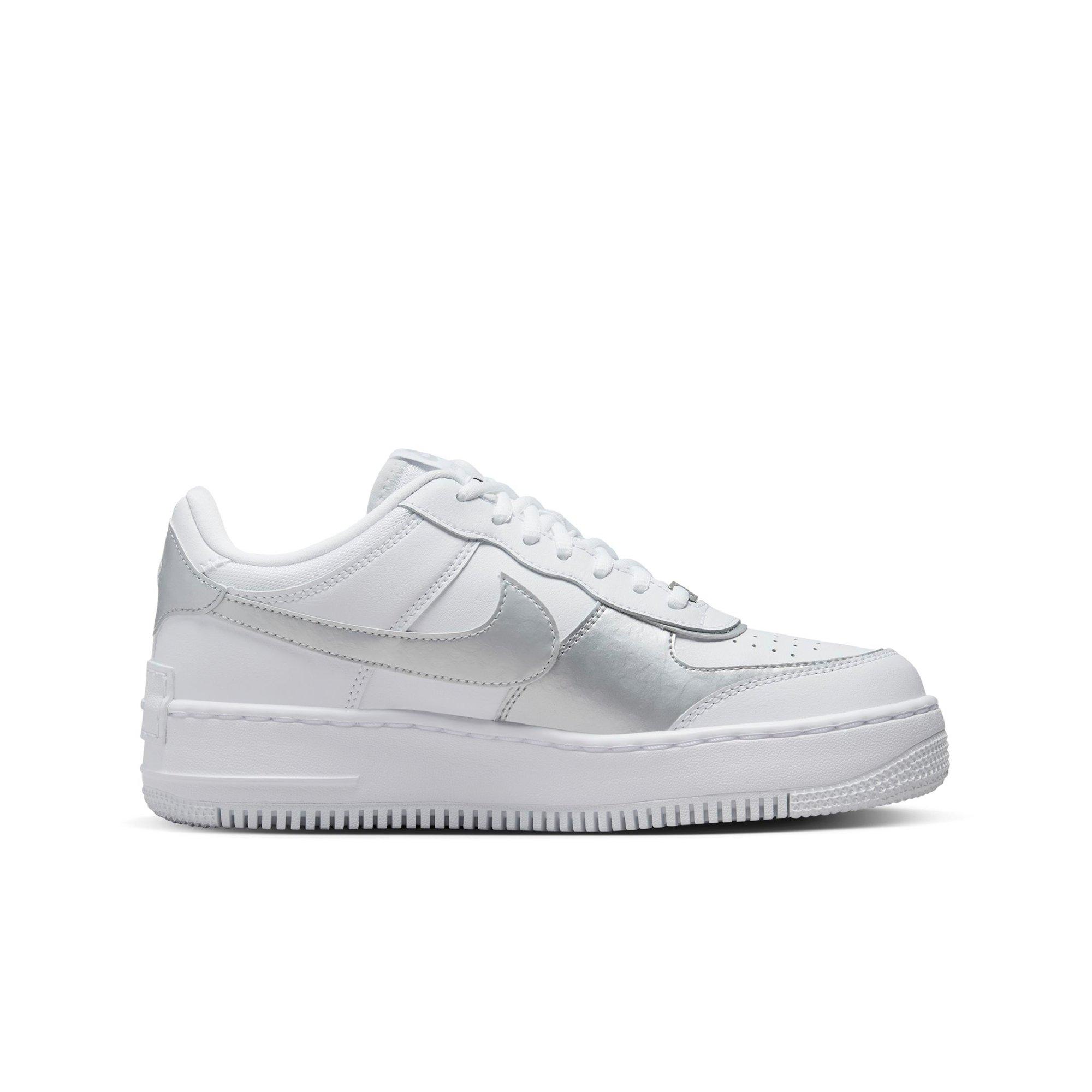 Nike Air Force 1 Shadow White/Metallic Silver/Pure Platinum Women's Shoe  - Hibbett