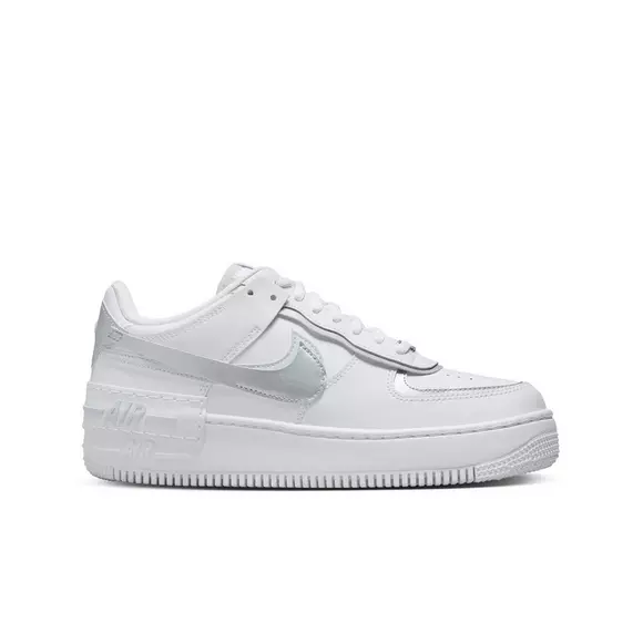 Nike Air Force 1 Shadow sneakers in white and gray