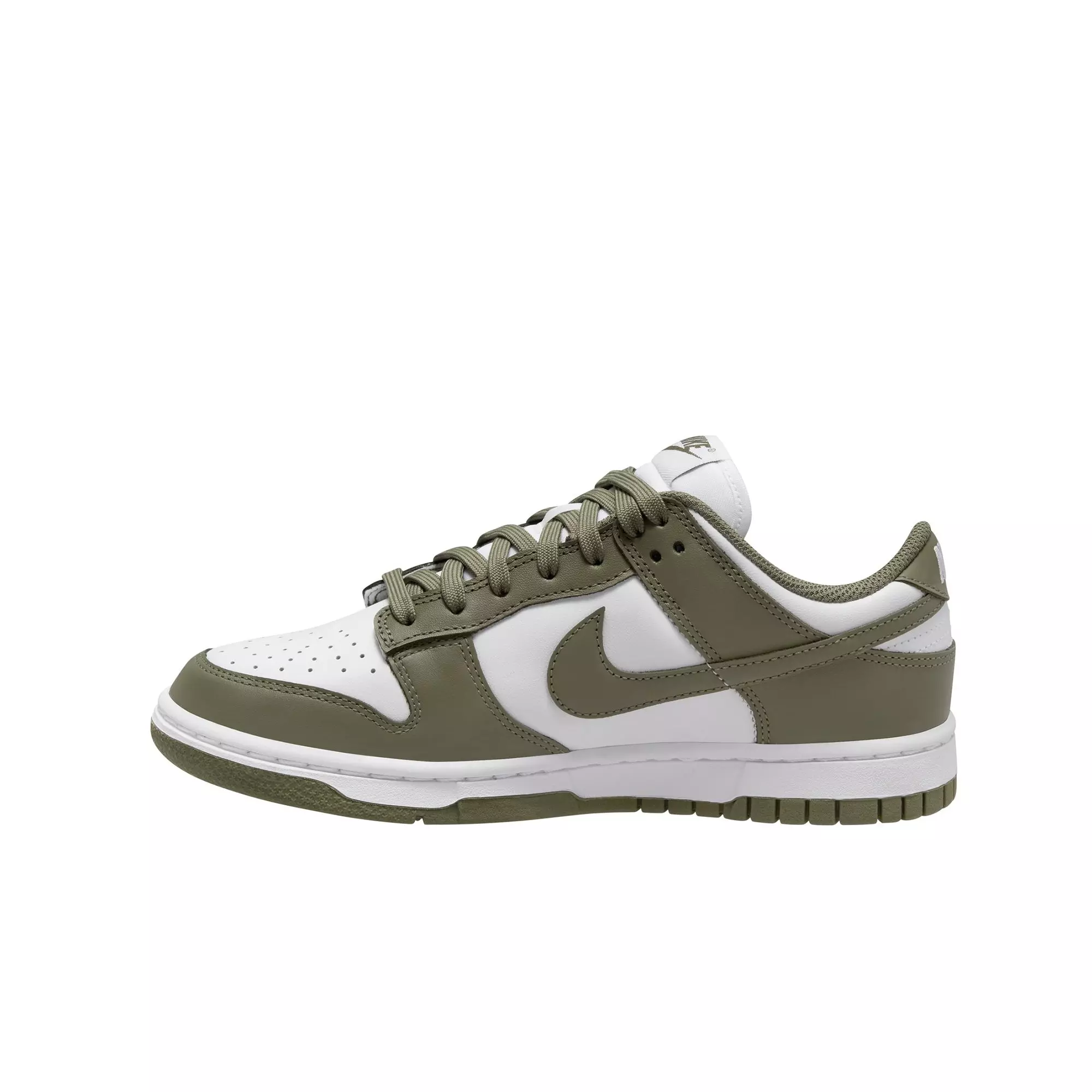 Nike Dunk Low "White/Medium Olive" Women's Shoe - WHITE/BLACK/GREEN