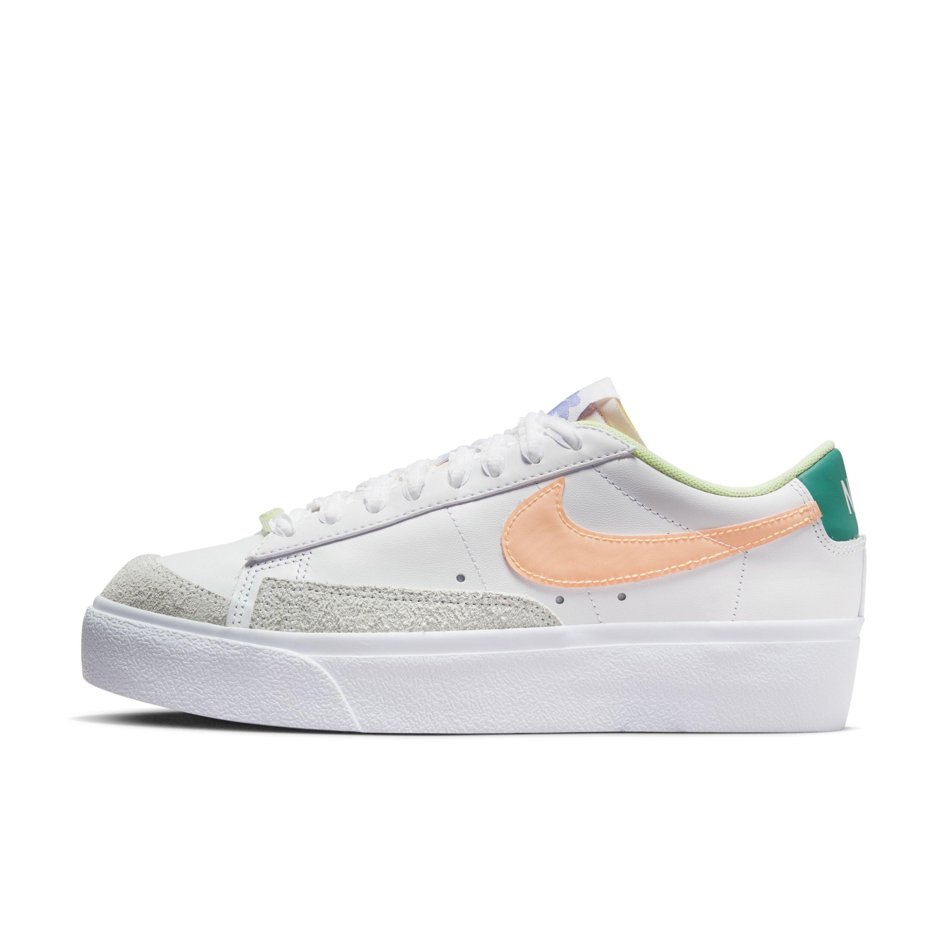 Nike Blazer Low Platform "White/Peach Cream/Light Thistle" Women's Shoe - WHITE/MULTI Thumbnail View 2