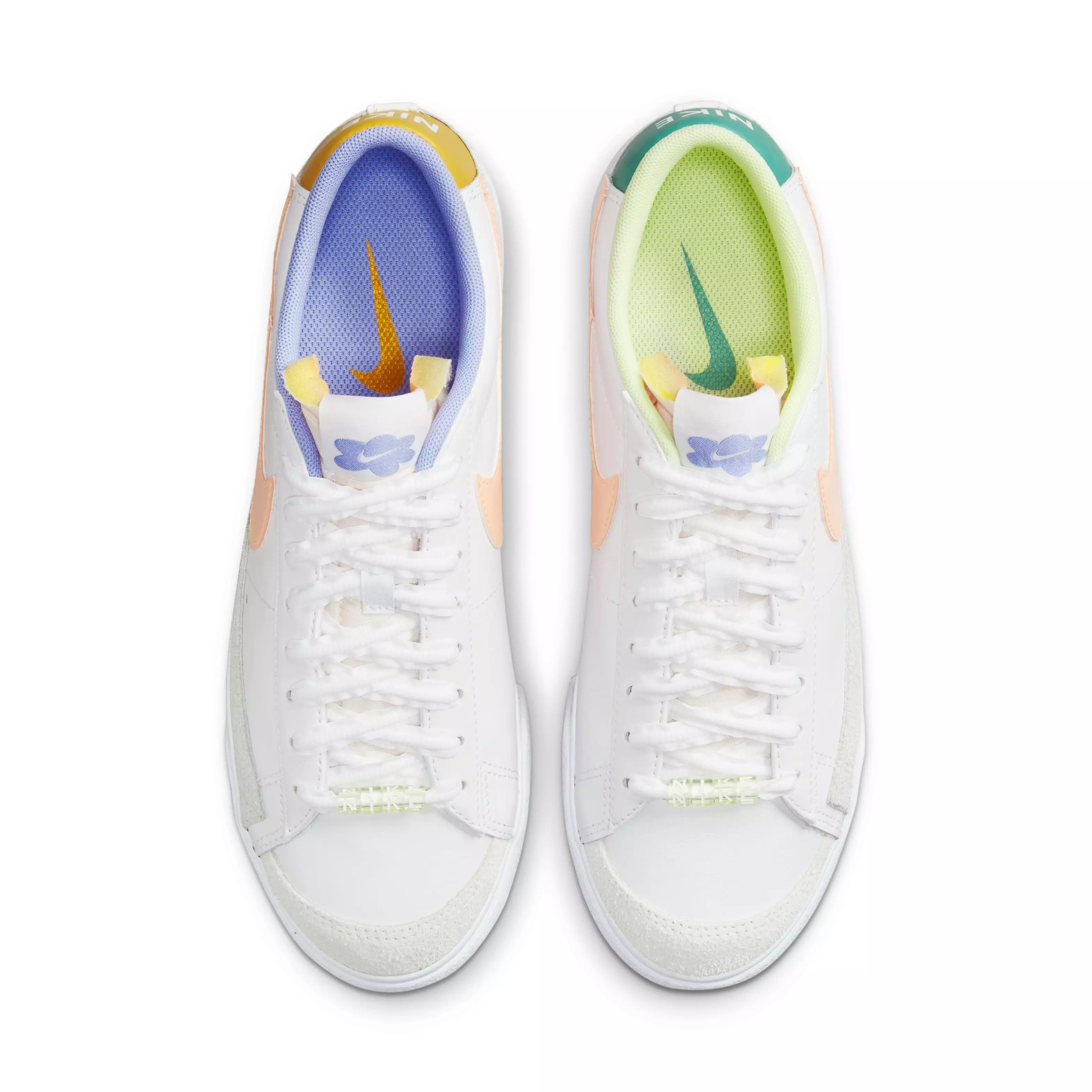 Nike Blazer Low Platform "White/Peach Cream/Light Thistle" Women's Shoe - WHITE/MULTI