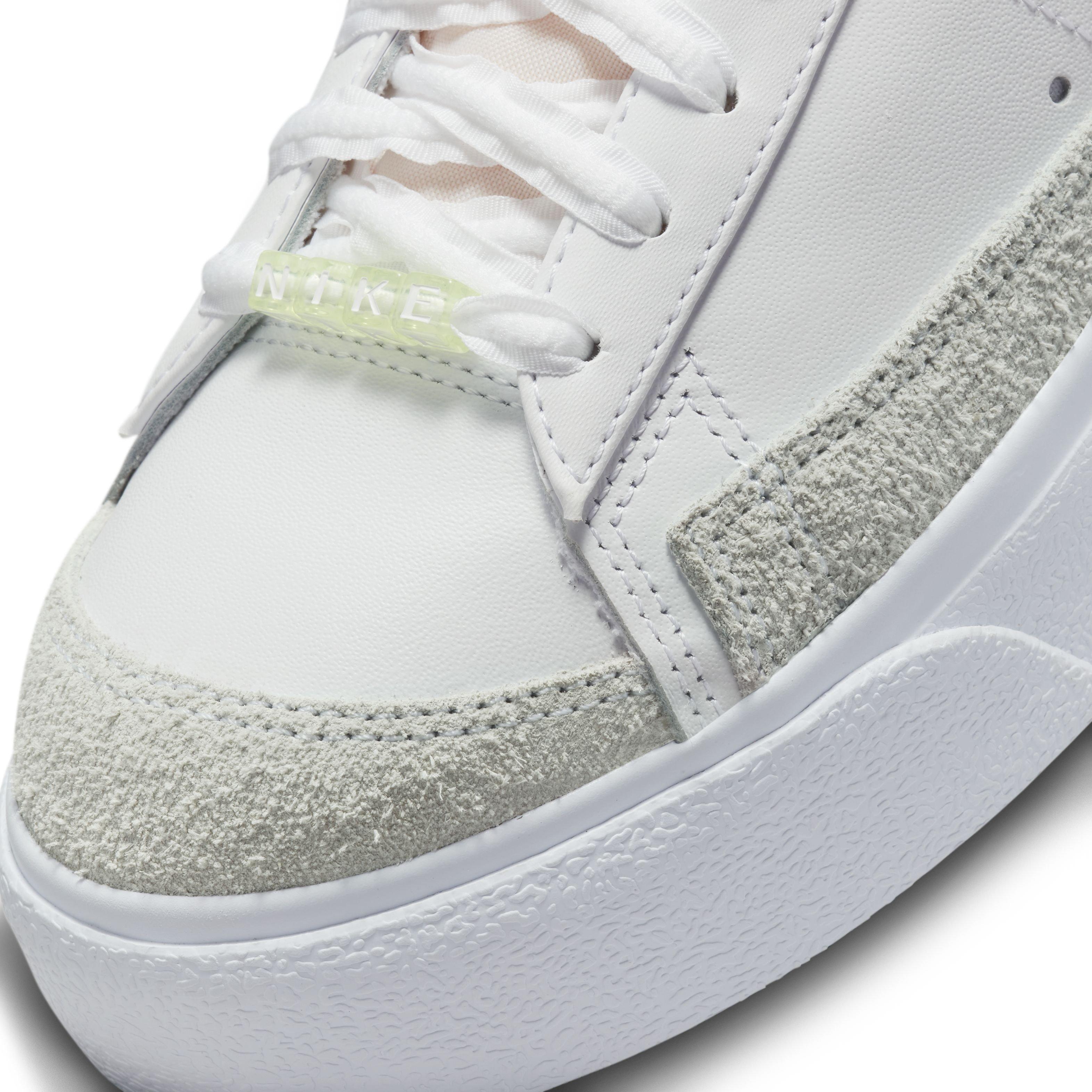 Nike Blazer Low Platform "White/Peach Cream/Light Thistle" Women's Shoe - WHITE/MULTI Thumbnail View 7