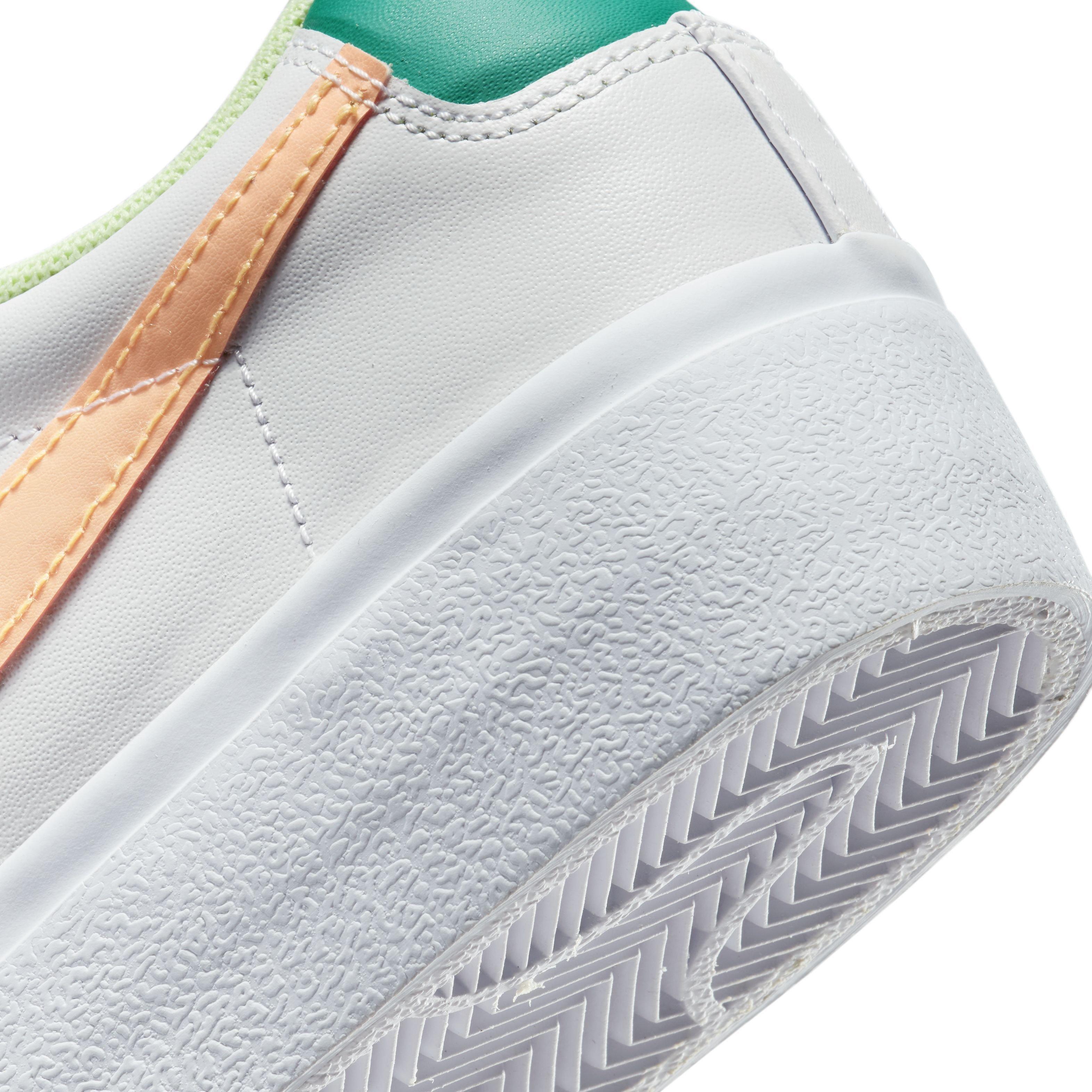 Nike Blazer Low Platform "White/Peach Cream/Light Thistle" Women's Shoe - WHITE/MULTI Thumbnail View 8