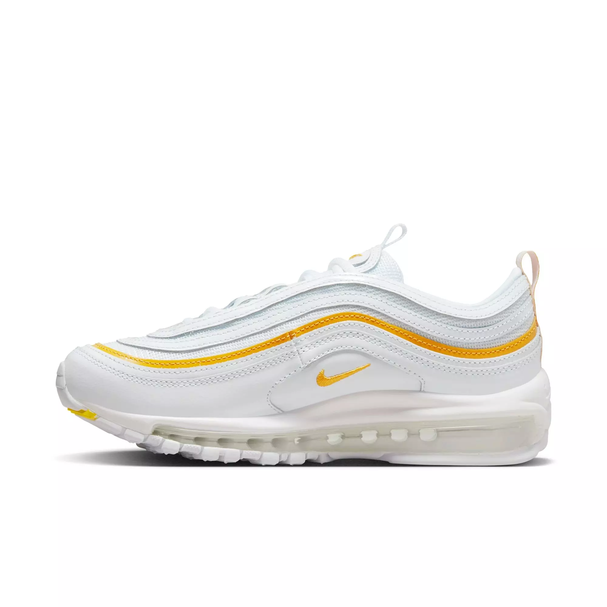 Nike Air Max 97 "White/University Gold" Women's Shoe - WHITE/GOLD