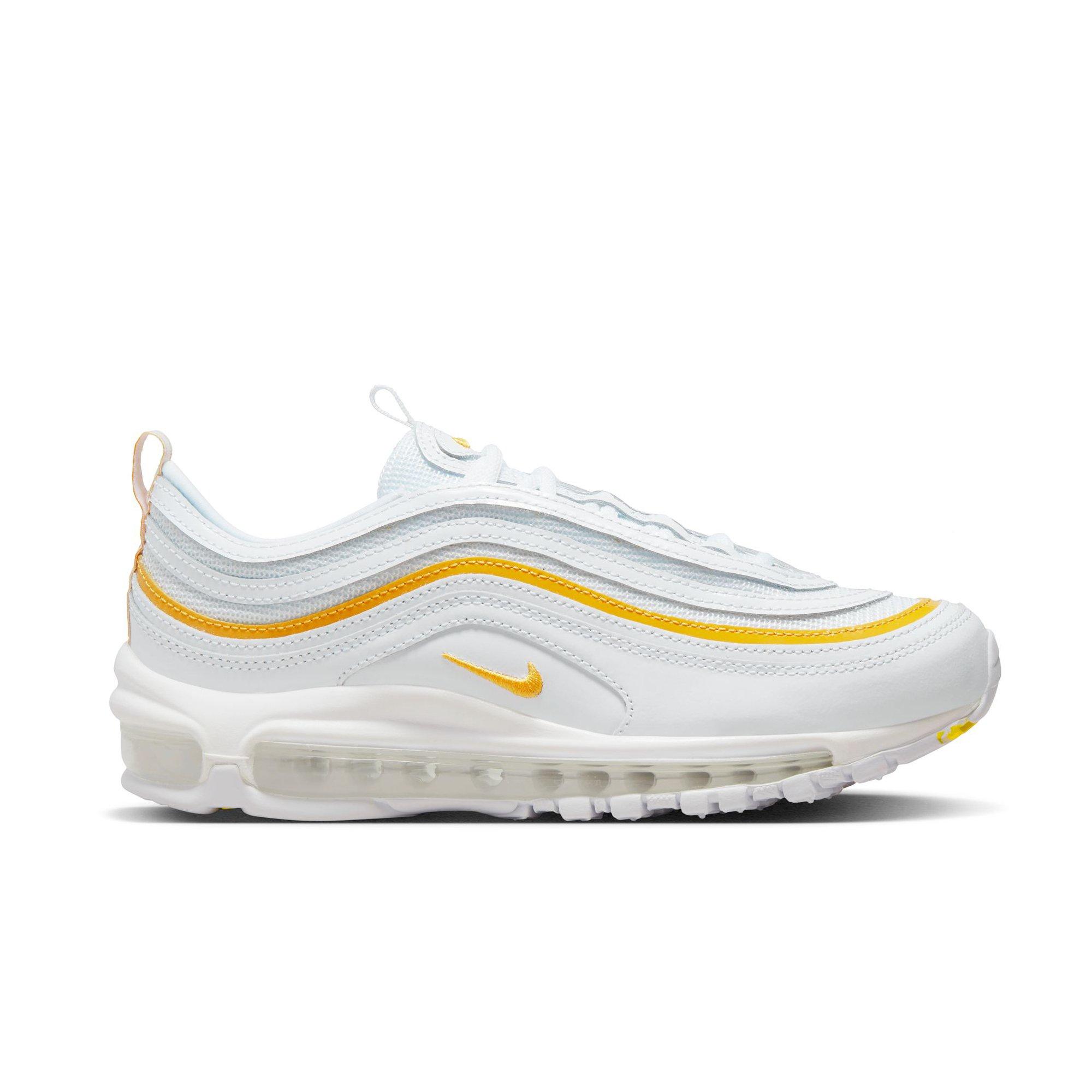 Nike air max 97 white store and gold